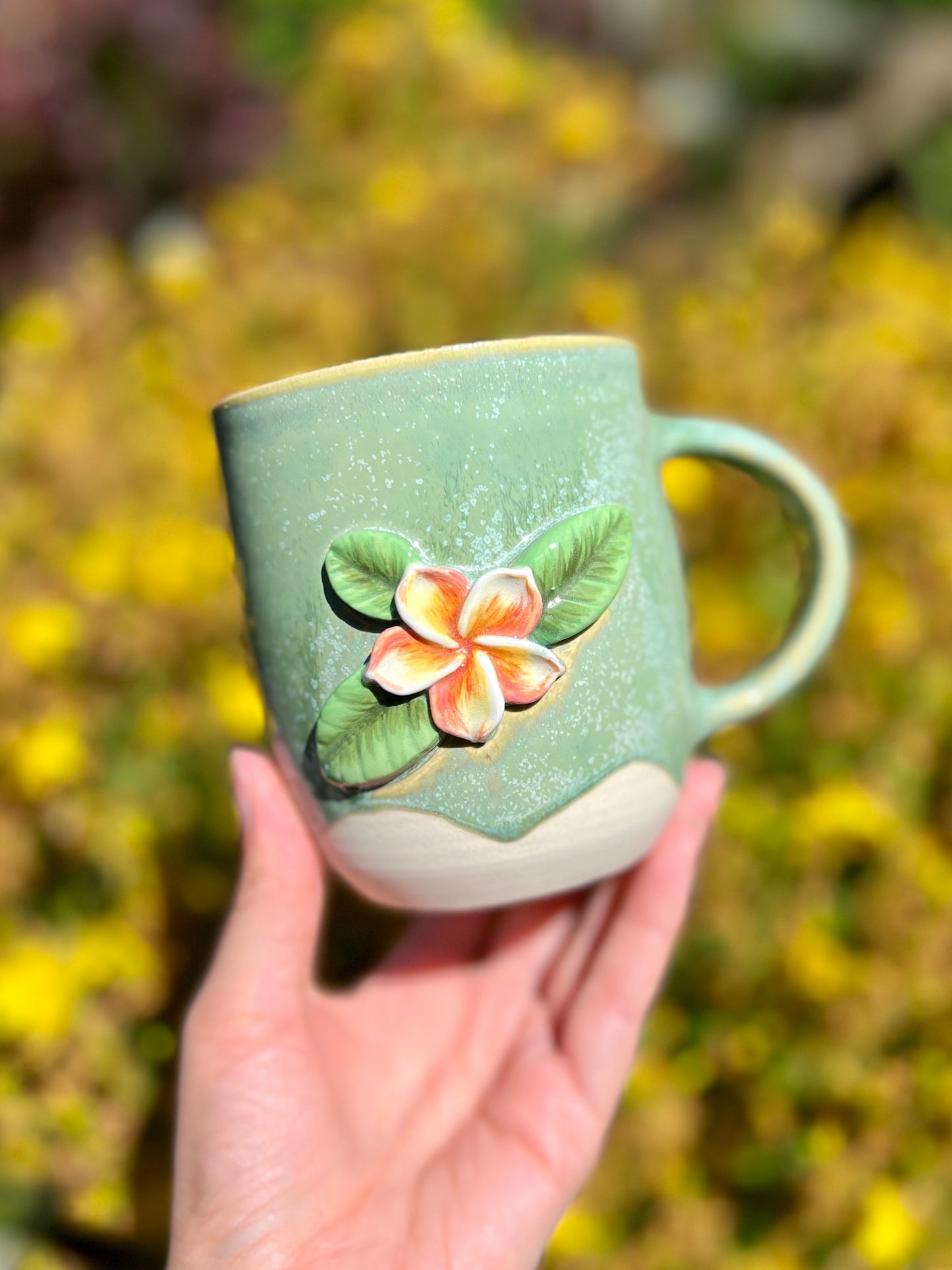 Jade Plumeria Plant Mug (16oz)