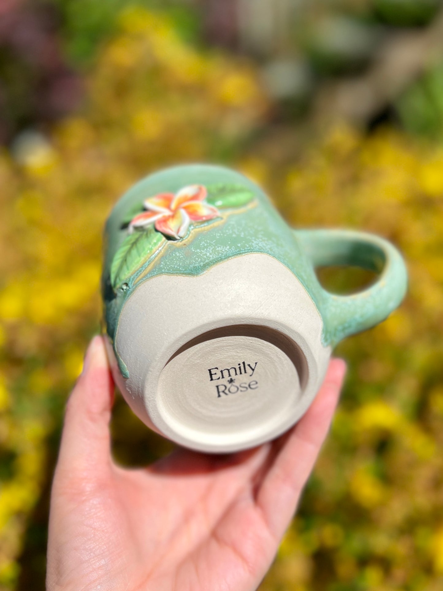 Jade Plumeria Plant Mug (16oz)