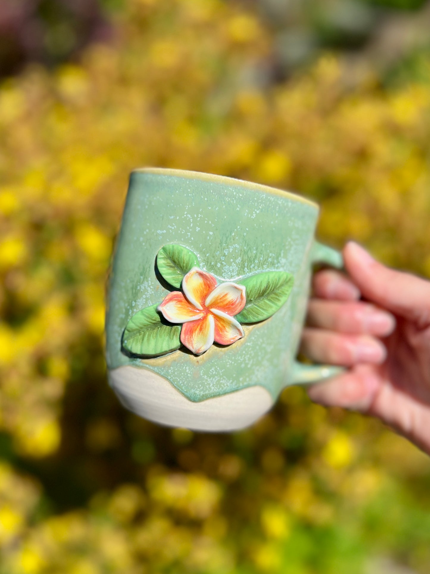 Jade Plumeria Plant Mug (16oz)