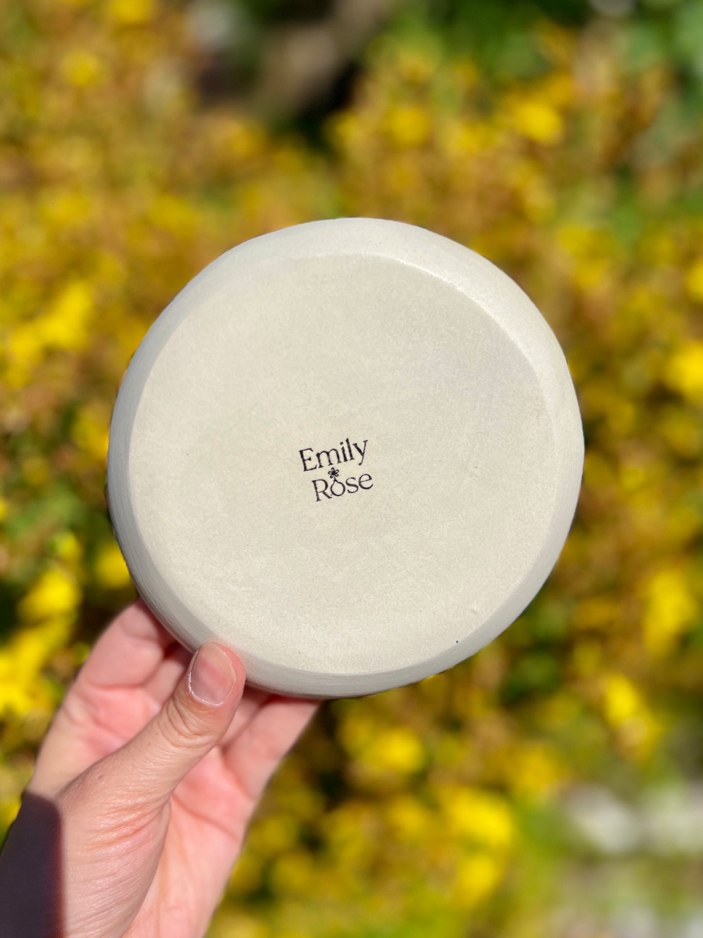 Plumeria Plant Trinket Dish (5" D)