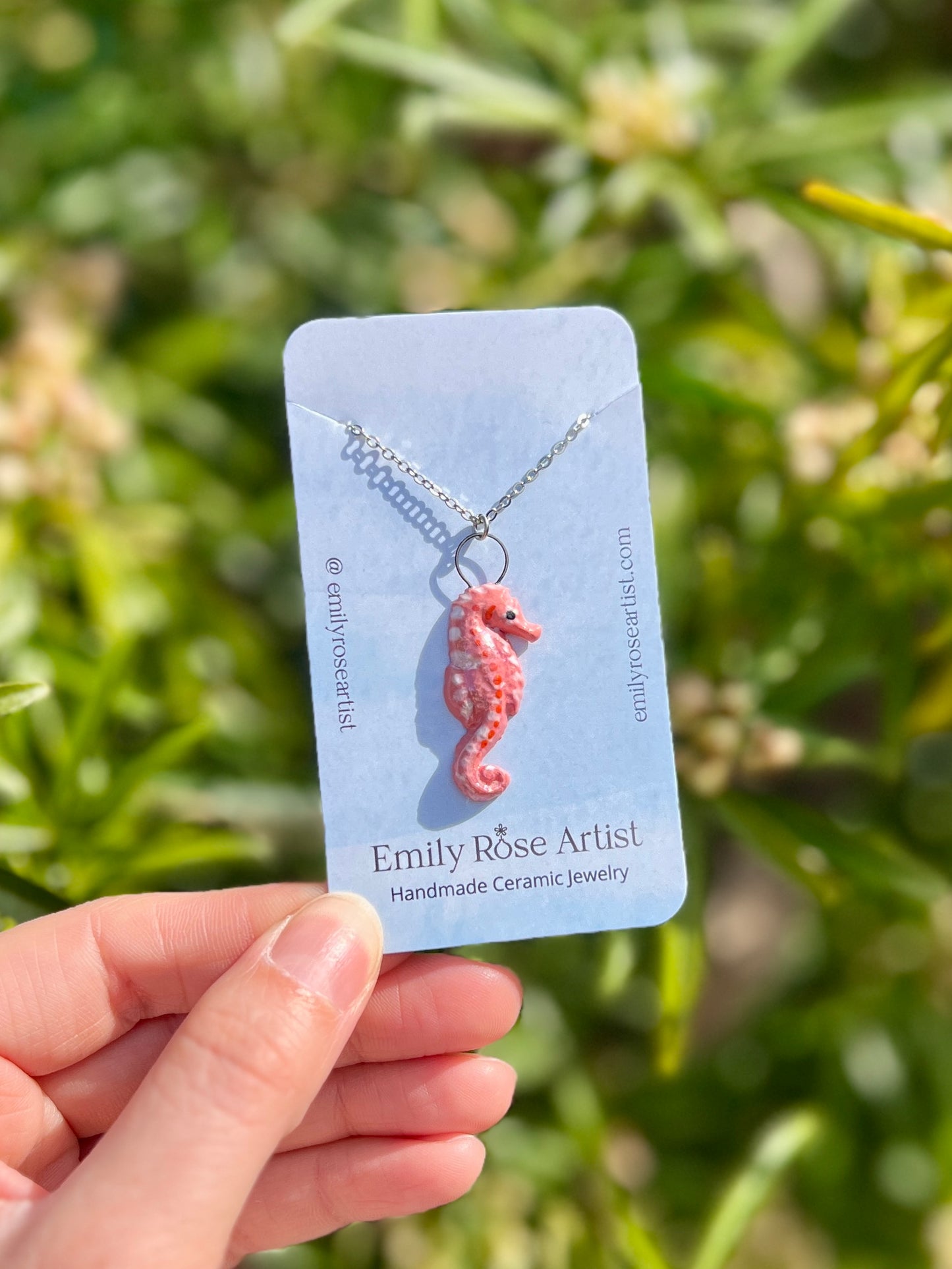 Sea Horse Earrings - Stainless Steel (18" Chain)