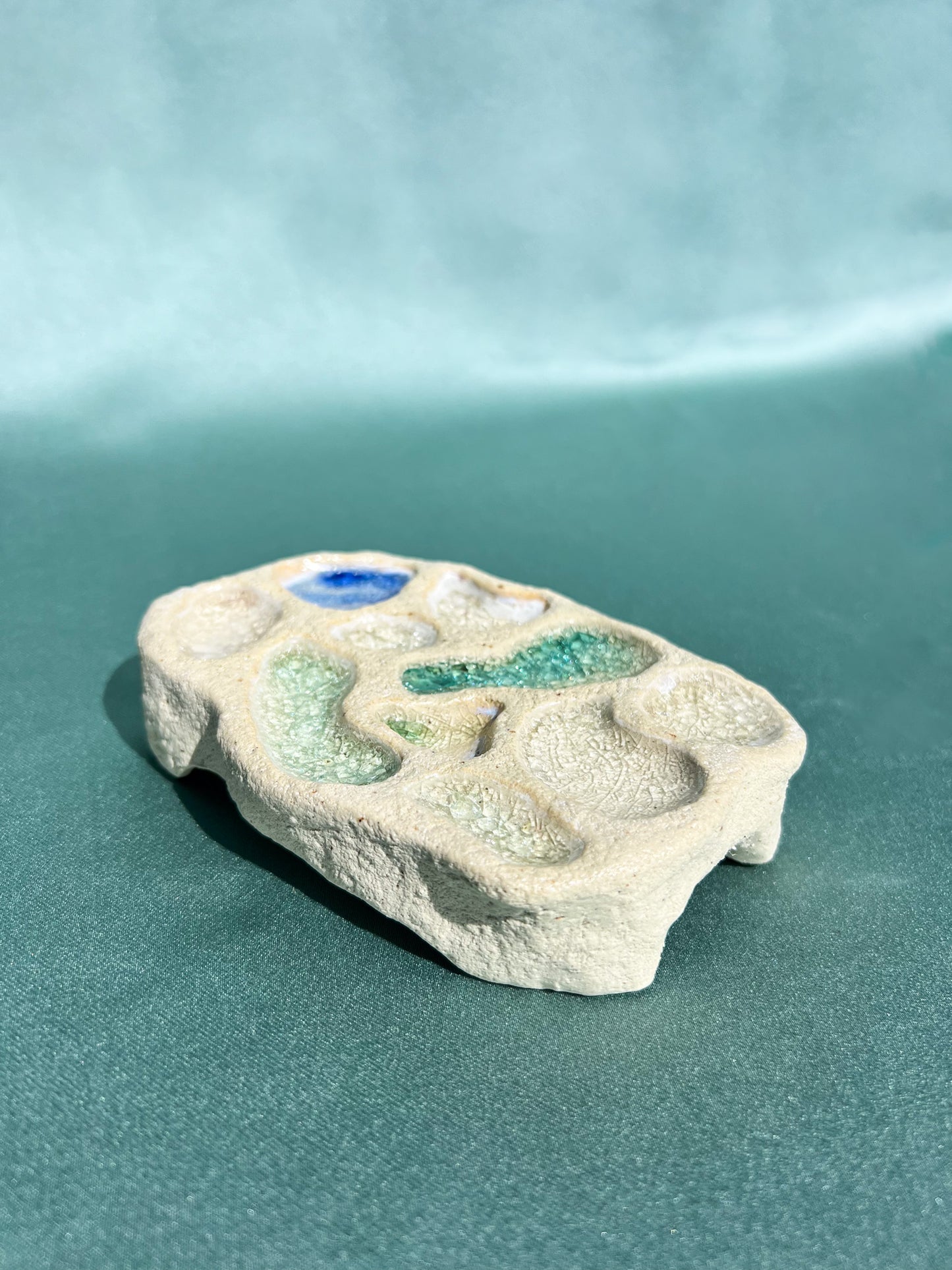 Sea Glass Raised Jewelry Tray