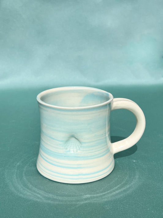 Marbled shell imprint mug