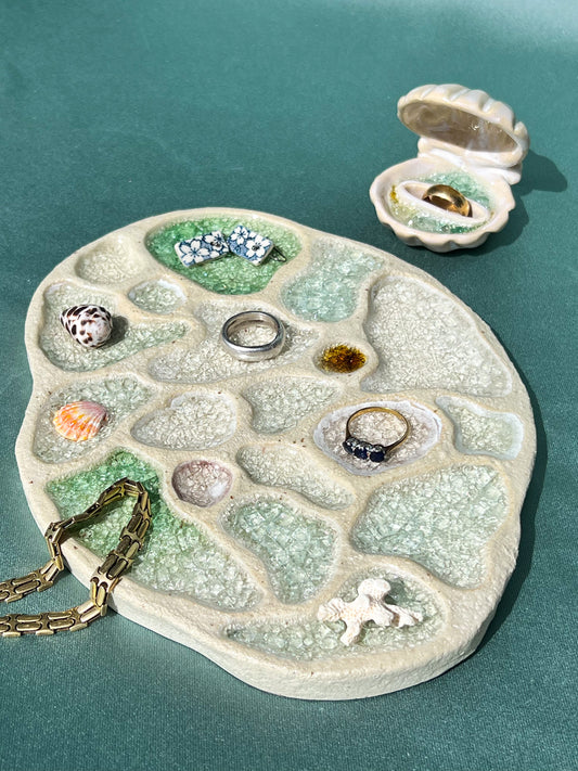Sea Glass Jewelry Tray (Large Size Ø 9")
