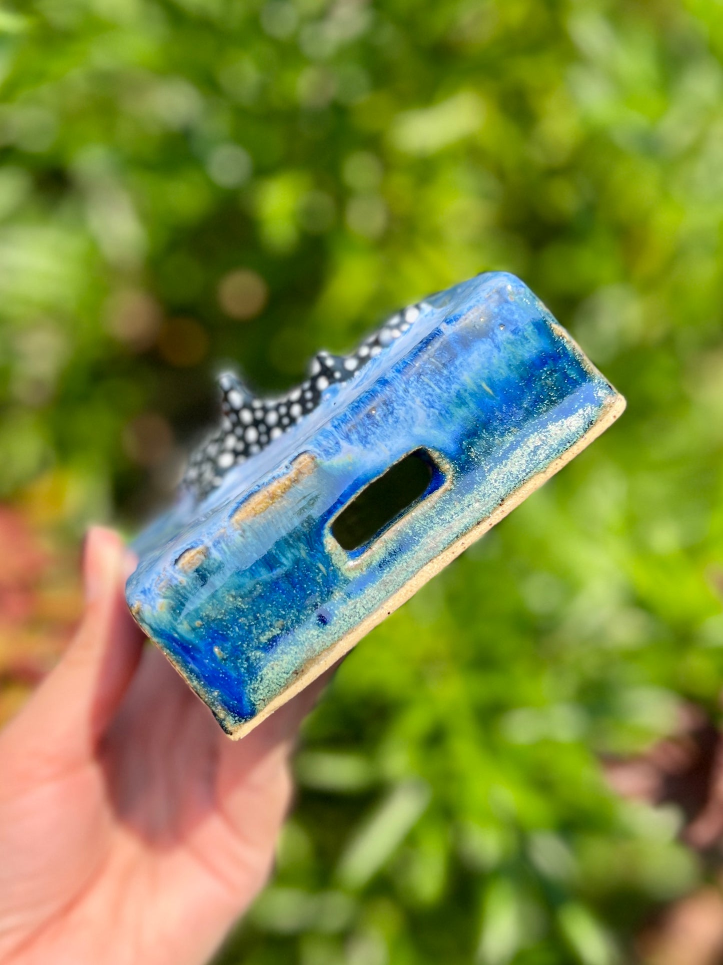 Whale Shark Phone Holder with Charging Port Hole