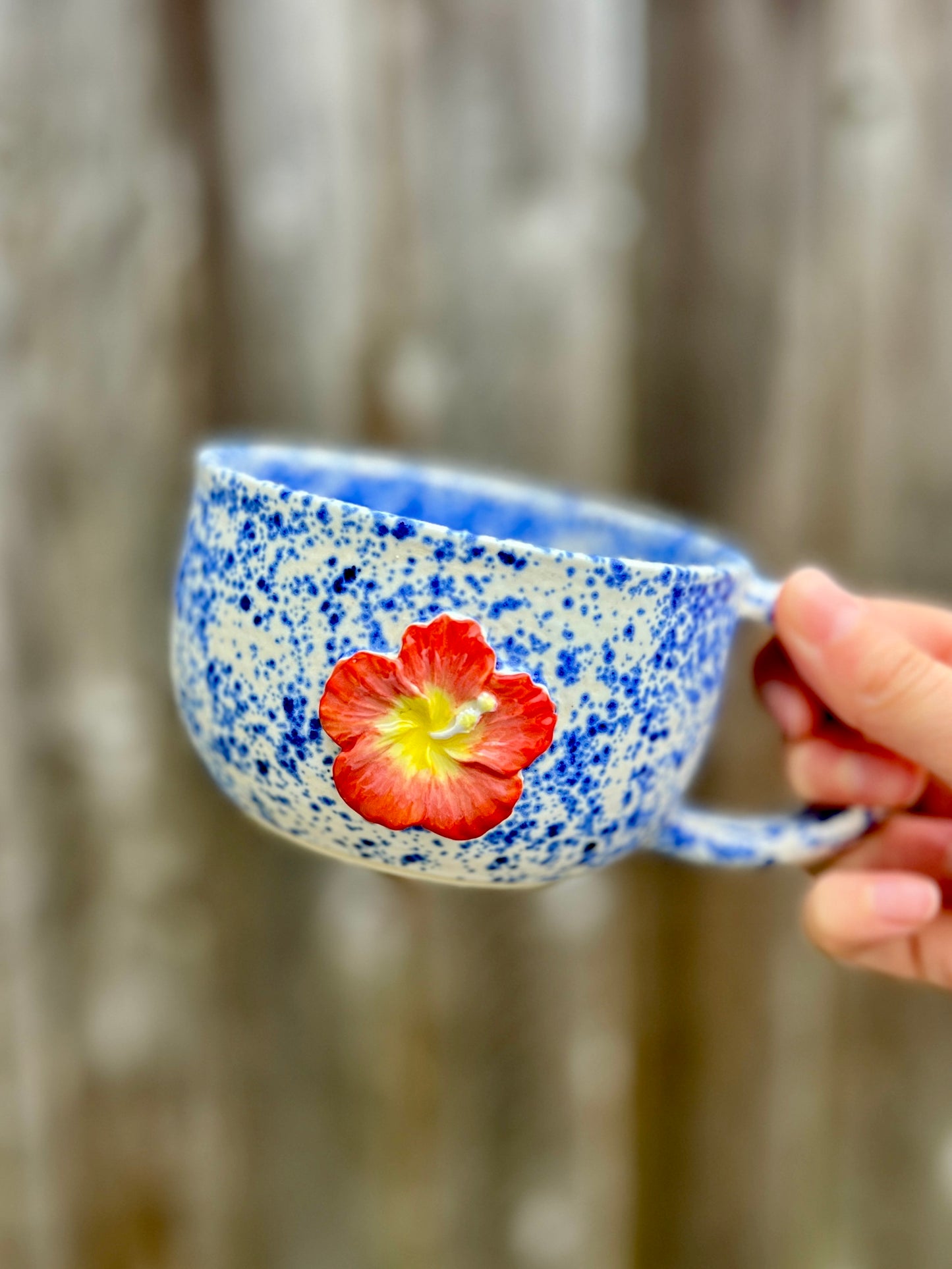 Hibiscus Cappuccino Mug (15oz)