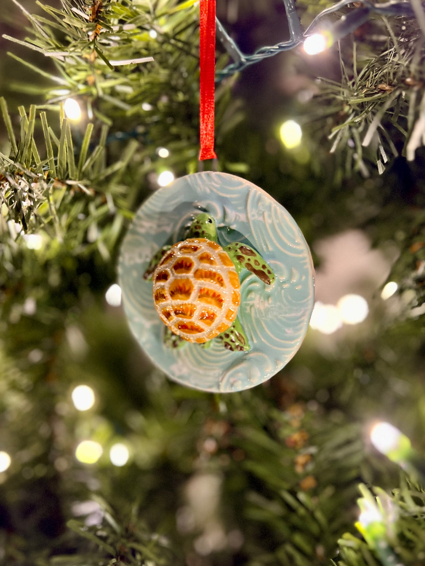 Honu Wave Ornament (3.25")