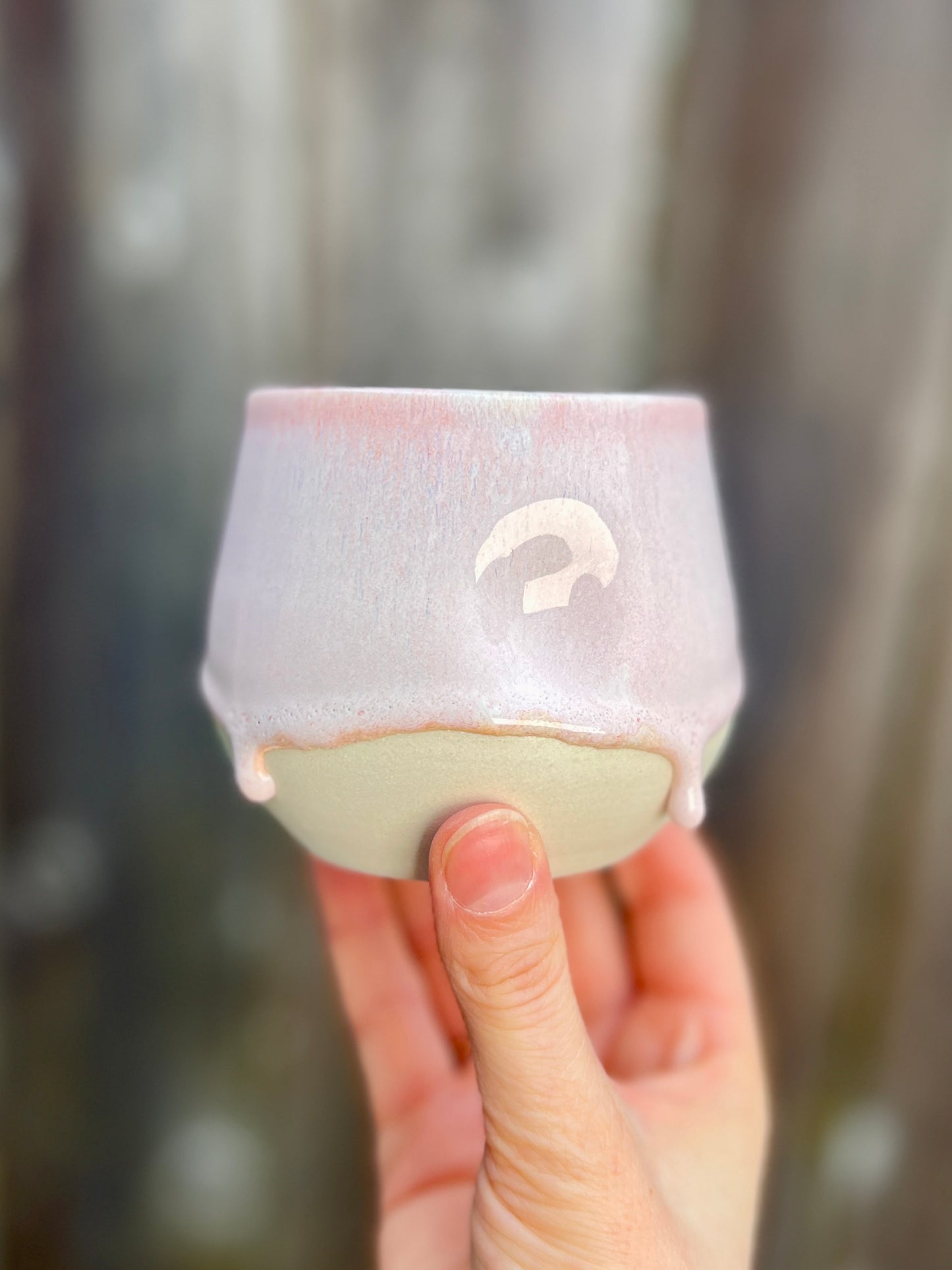 Pastel Pink Cup with sand dollar inside (11oz)