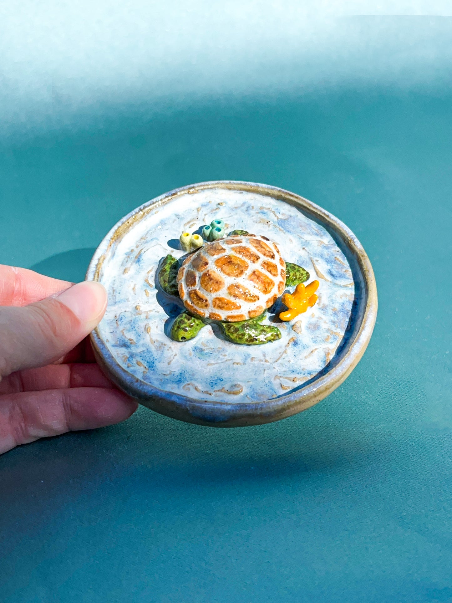 Small Resting Turtle Trinket Dish