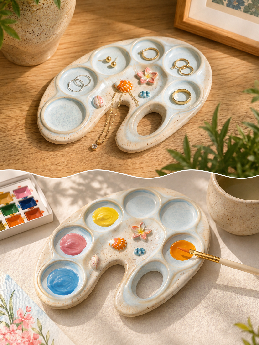 Ocean Treasures Paint / Jewelry Palette (8" L)