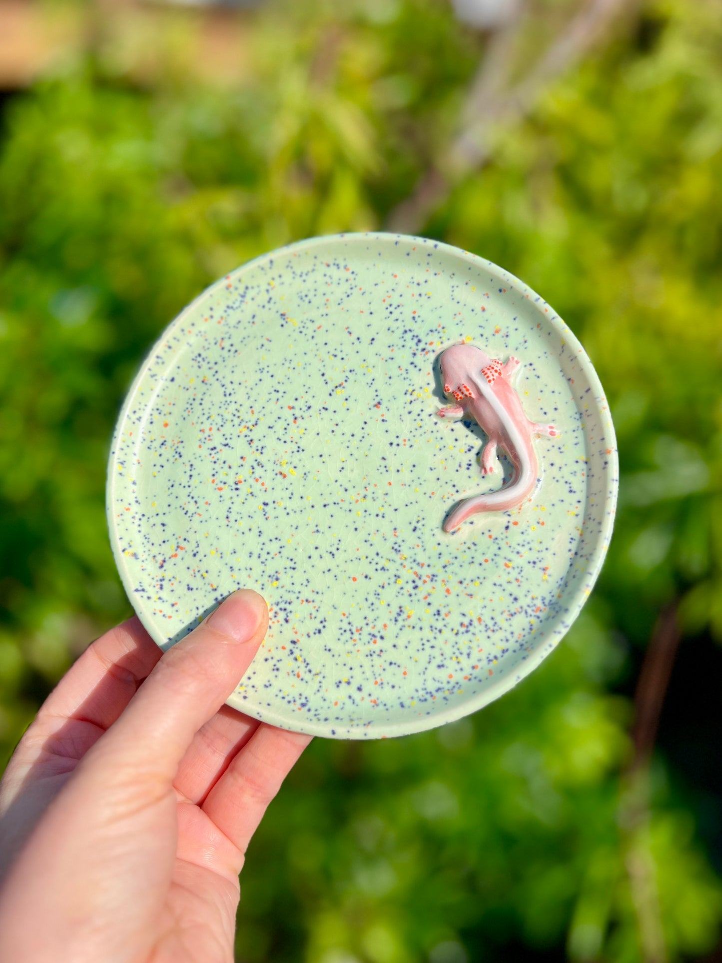 Axolotl Trinket Dish (5.5" D)