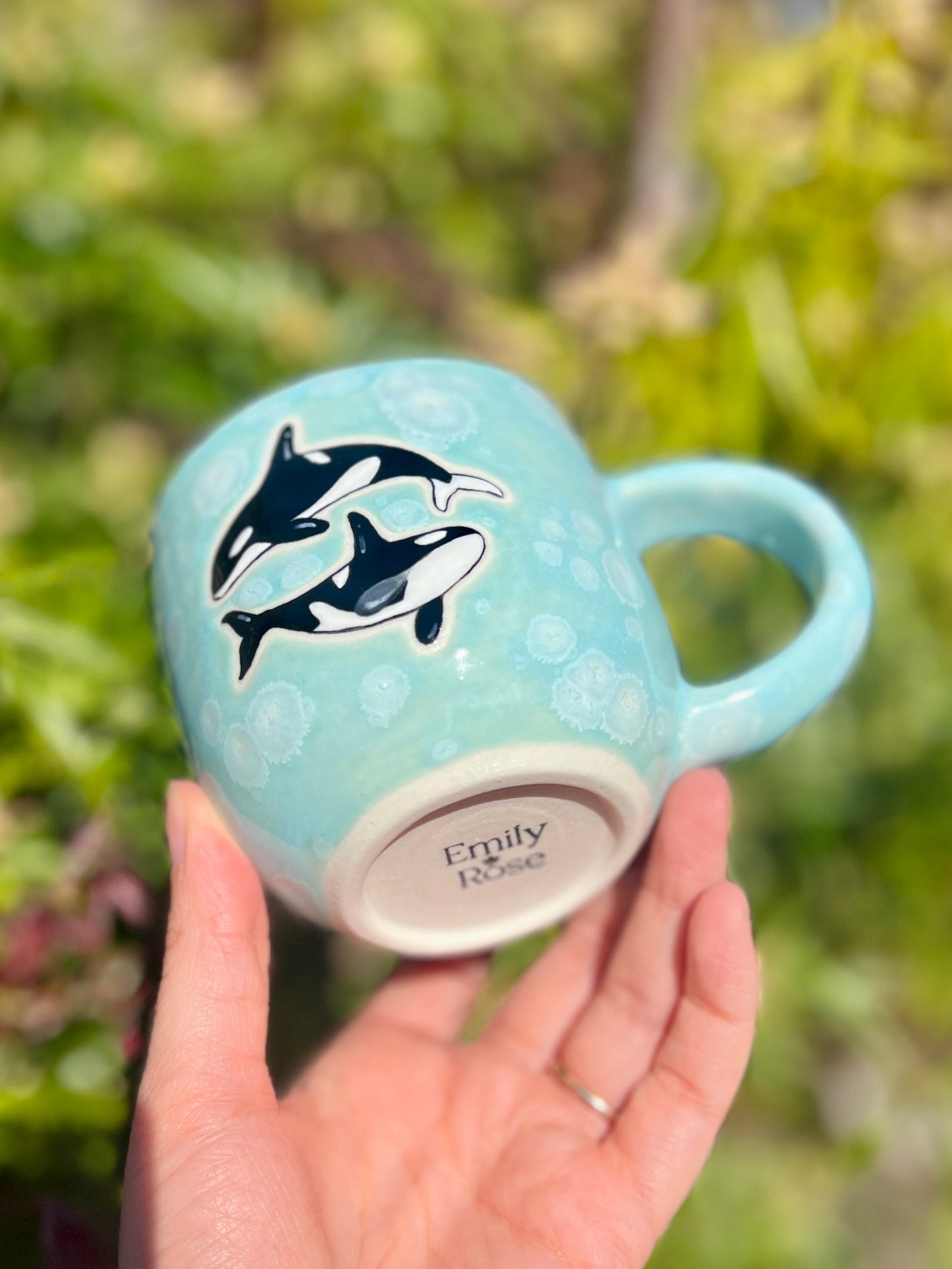 Dancing Orca's Mug - Porcelain (14oz)