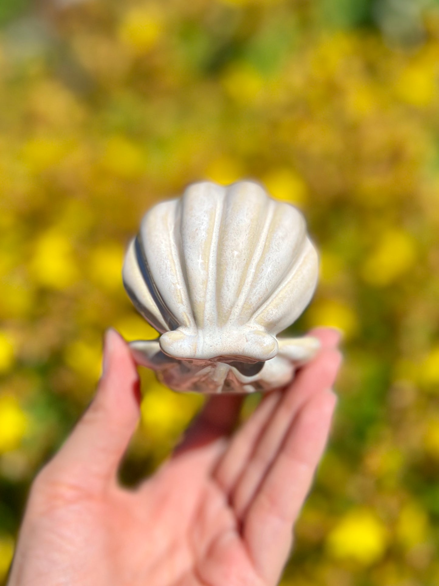 Shell Ring Holder With Sea Glass (V2)