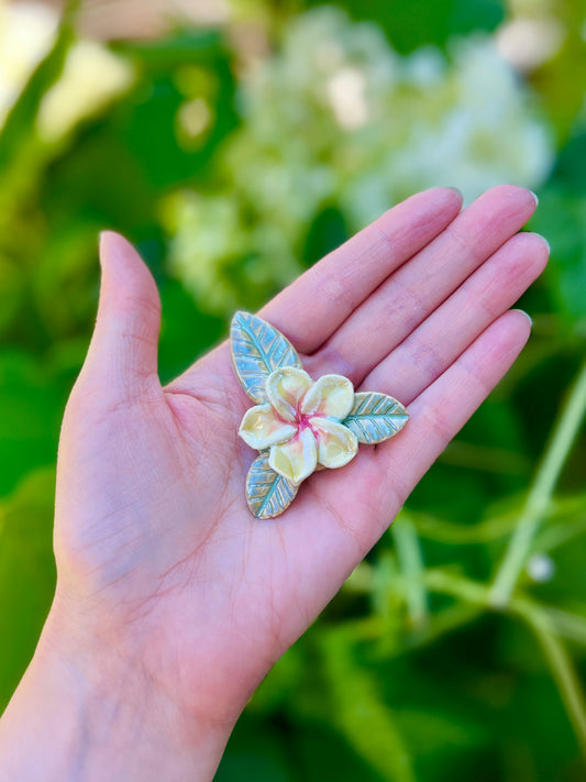 Plumeria Plant Fridge Magnet