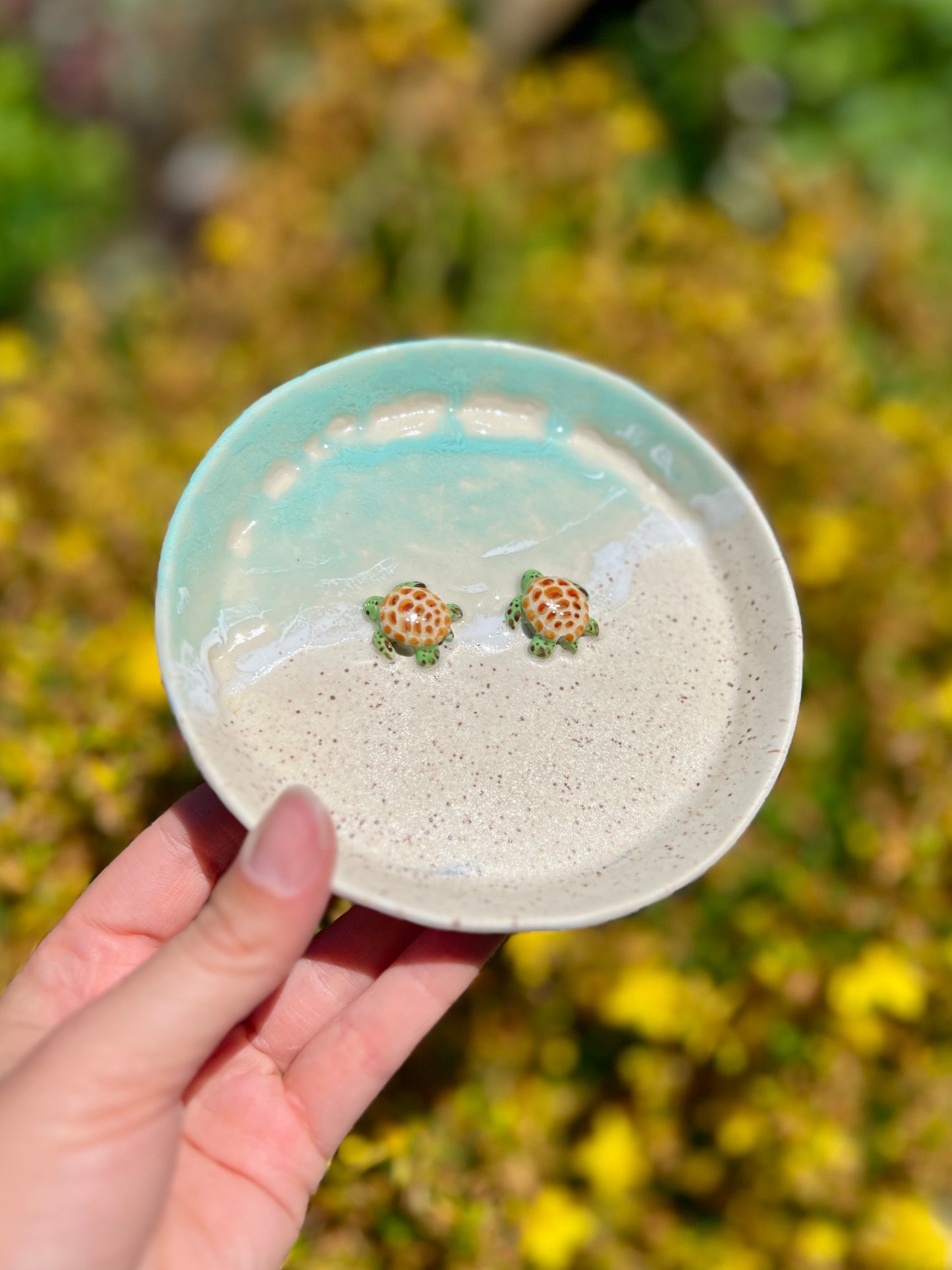 Double Honu Trinket Dish (L1 Oopsie, D 5")