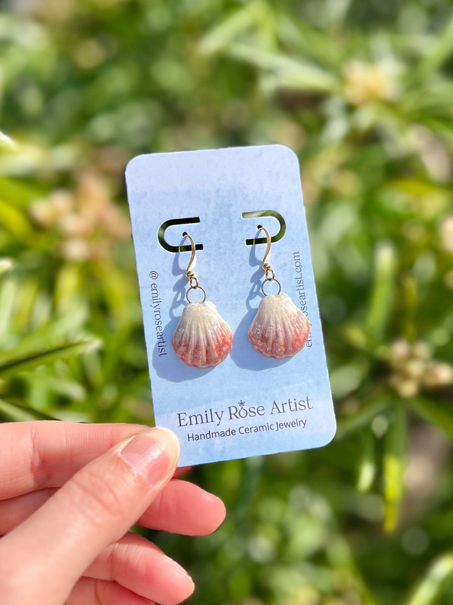 Shell Earrings - 14K Gold Plated Brass Nickel Free