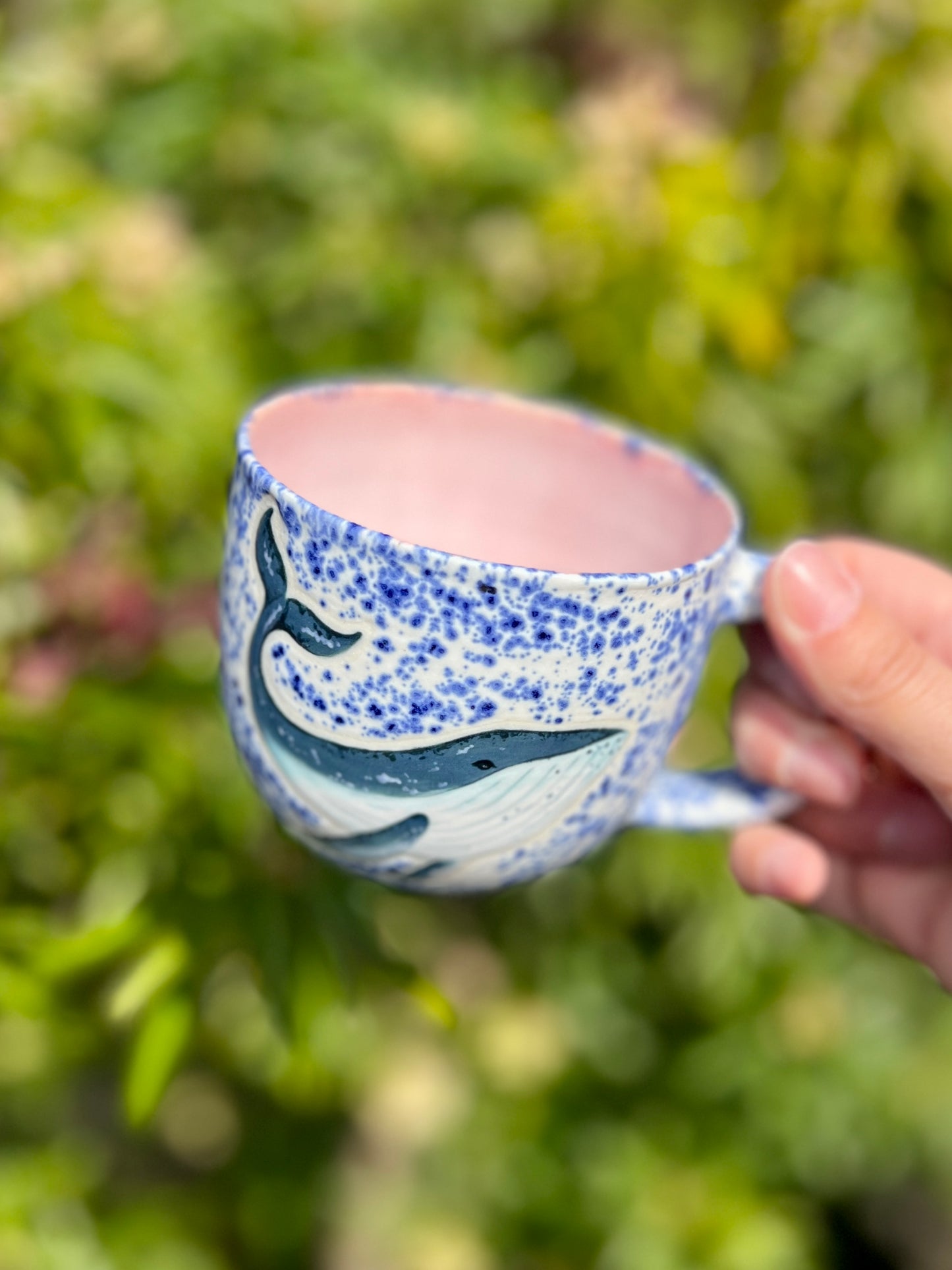 Hump Back Whale Mug - Porcelain (14oz)
