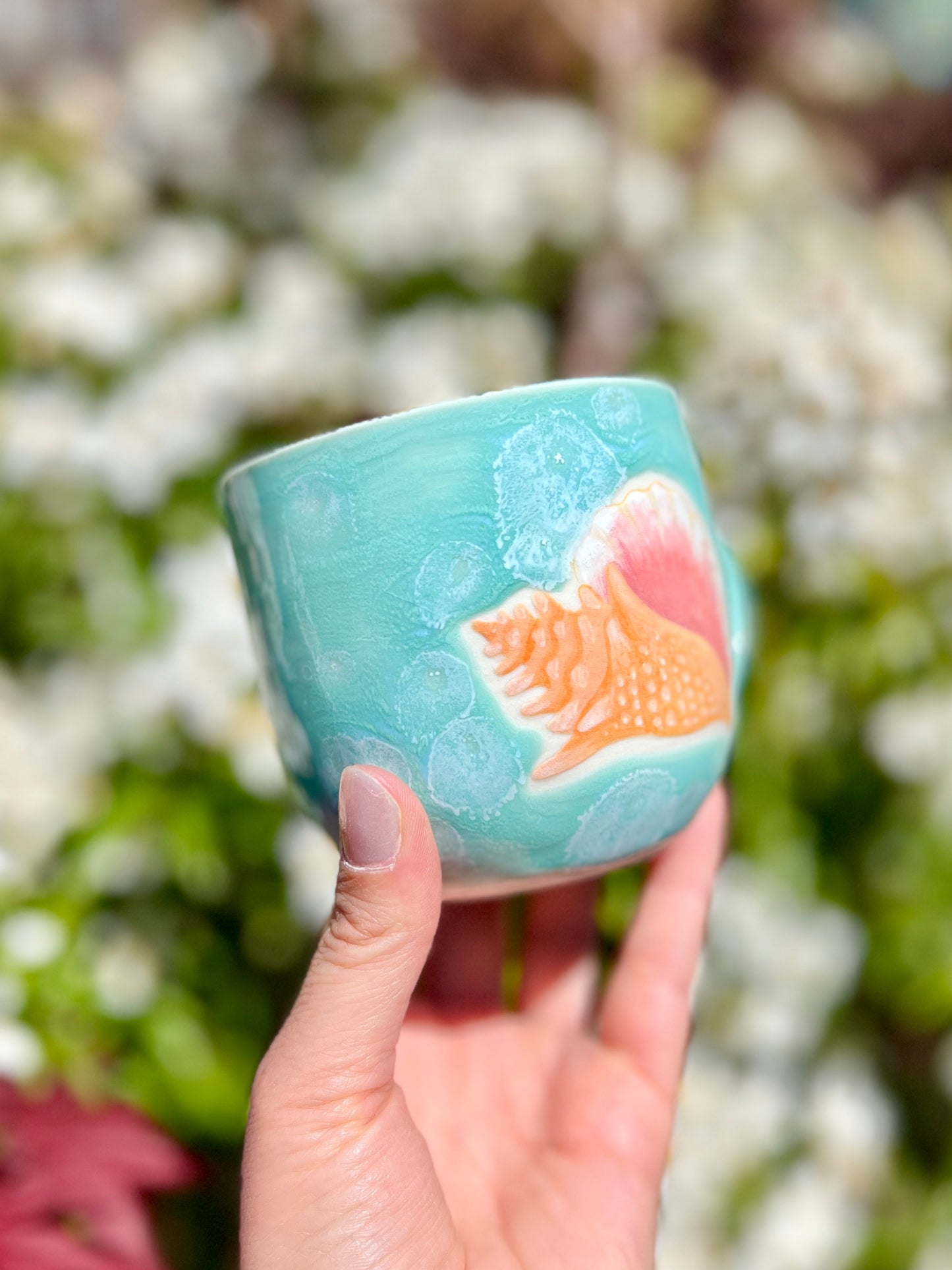Porcelain Conch Shell Mug (14oz)