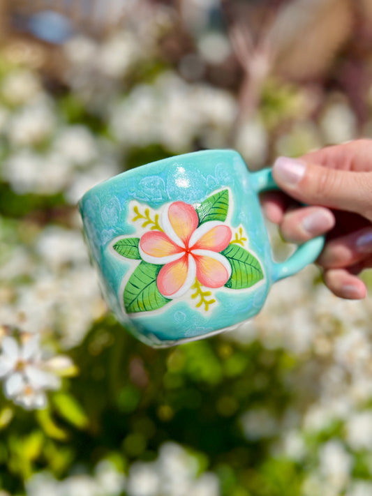 Plumeria Mug - Porcelain (14oz)