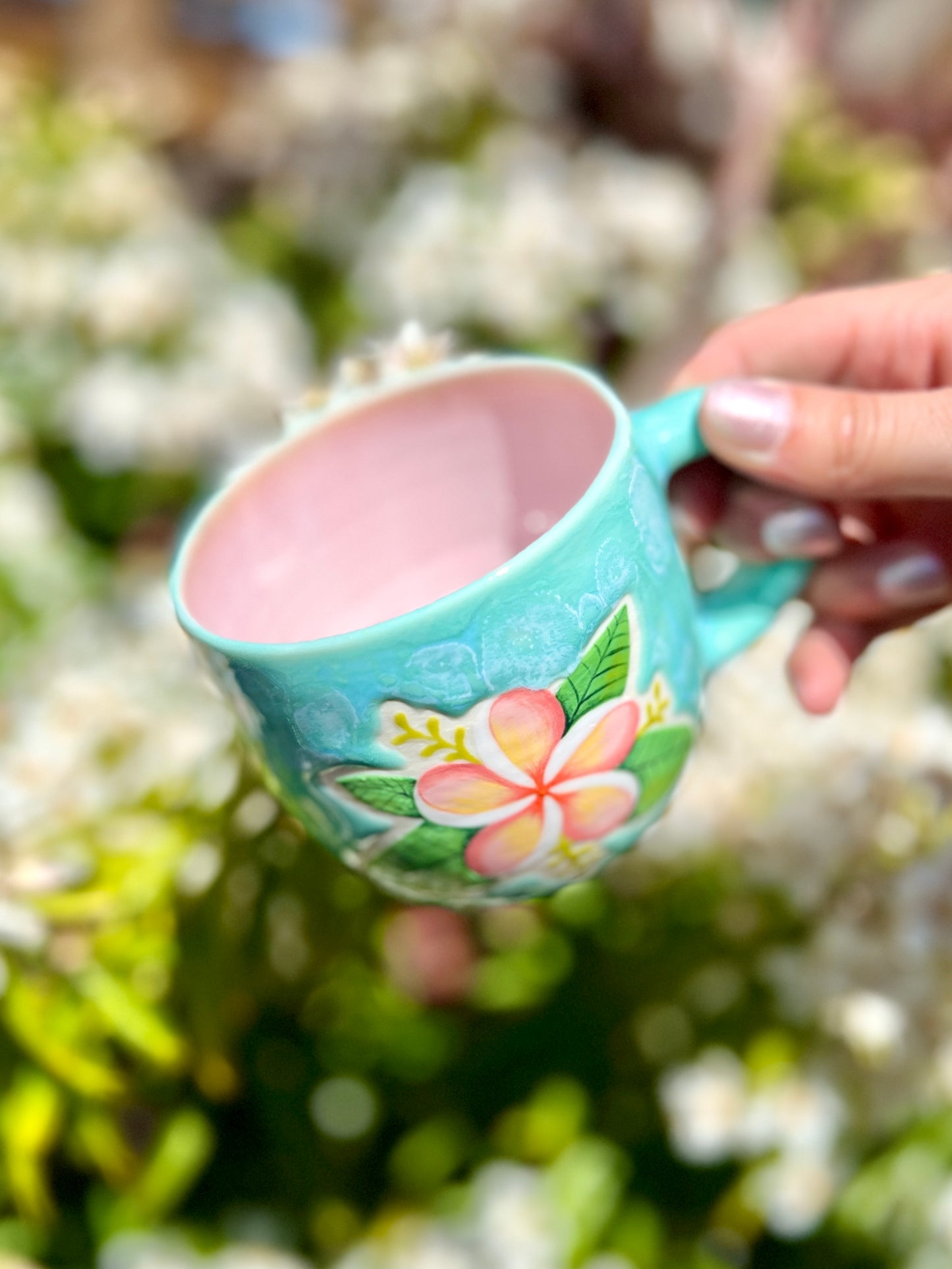 Plumeria Mug - Porcelain (14oz)