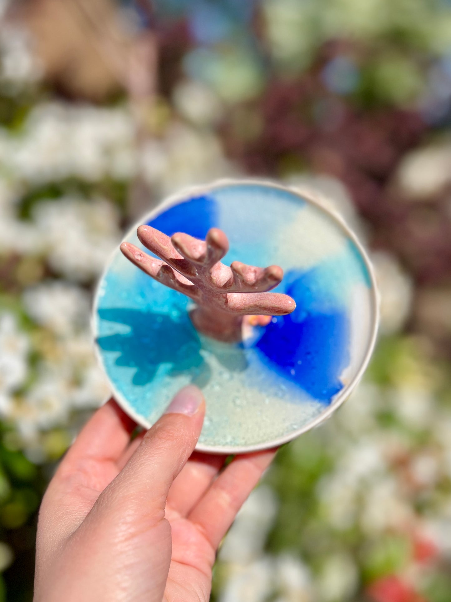Sea Glass Coral Ring Holder - (Oopsie L1)