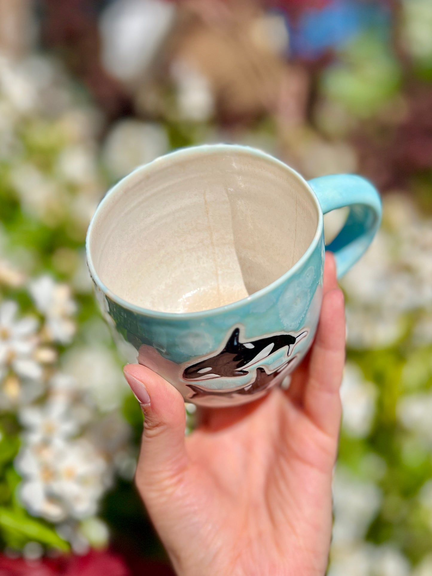 Dancing Orca's Mug - Porcelain (14oz)
