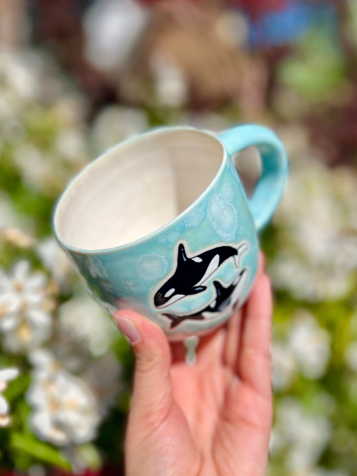 Dancing Orca's Mug - Porcelain (14oz)