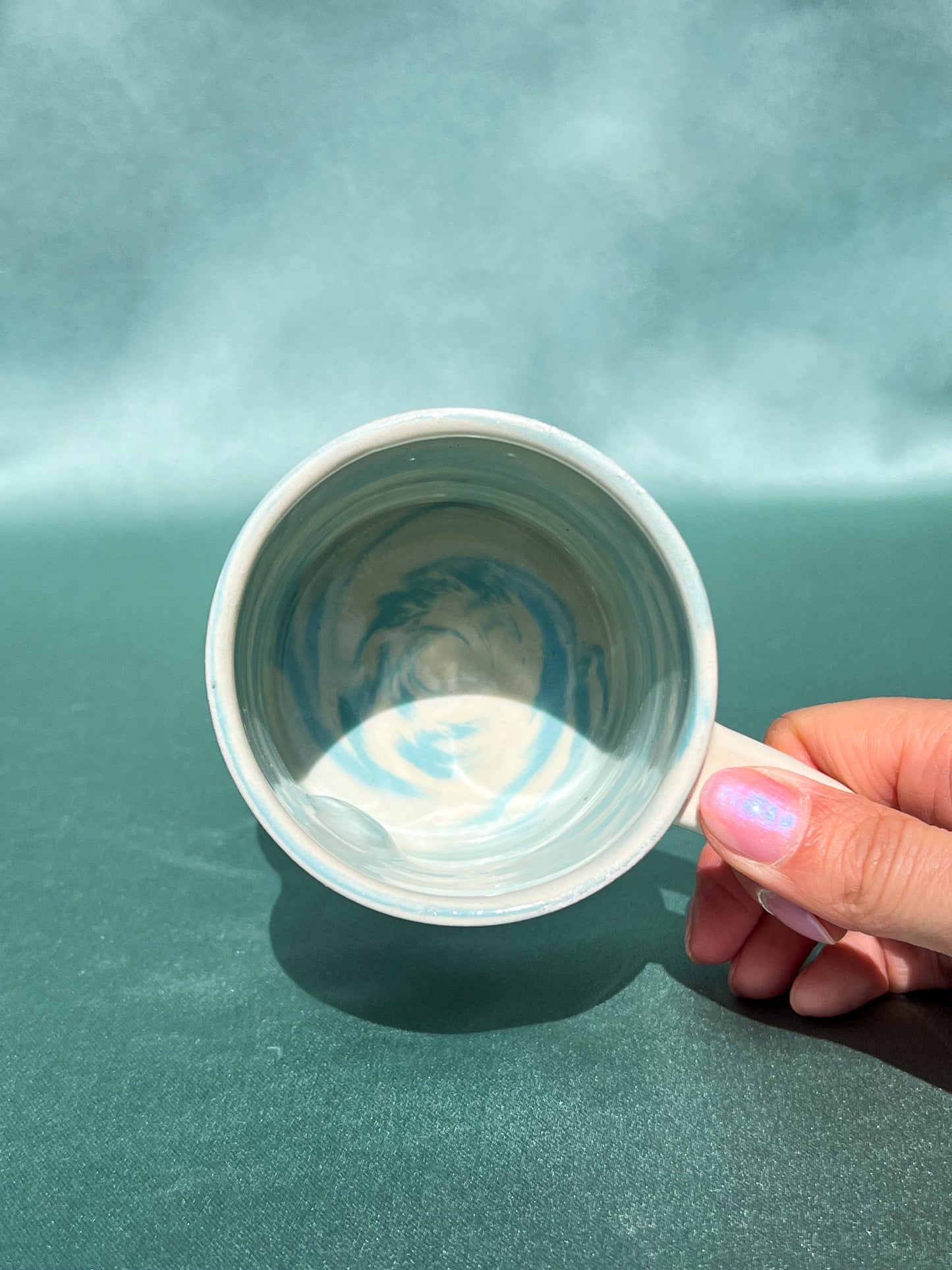 Marbled shell imprint mug