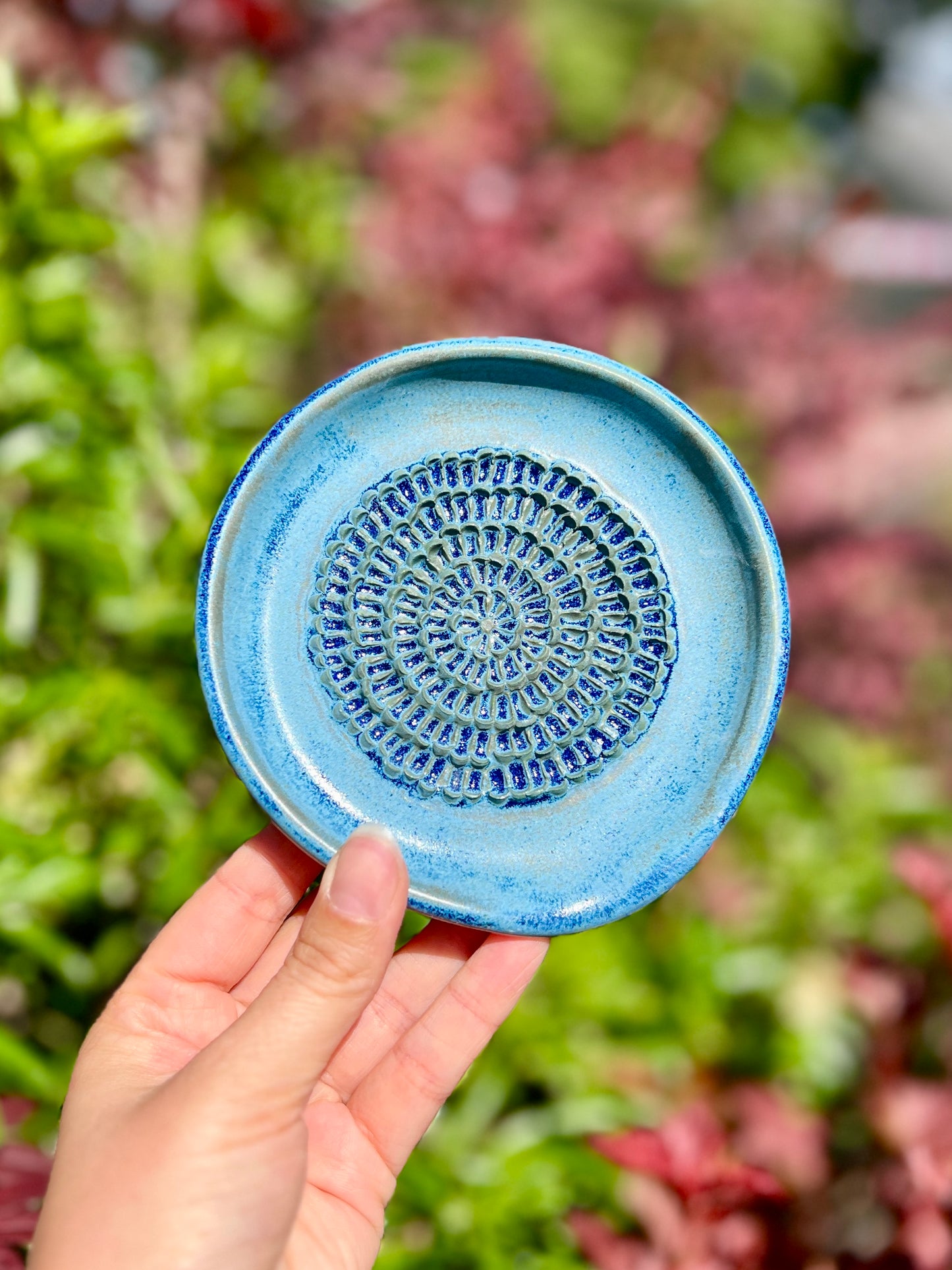 Patina Blue Garlic Grater Spoon Rest