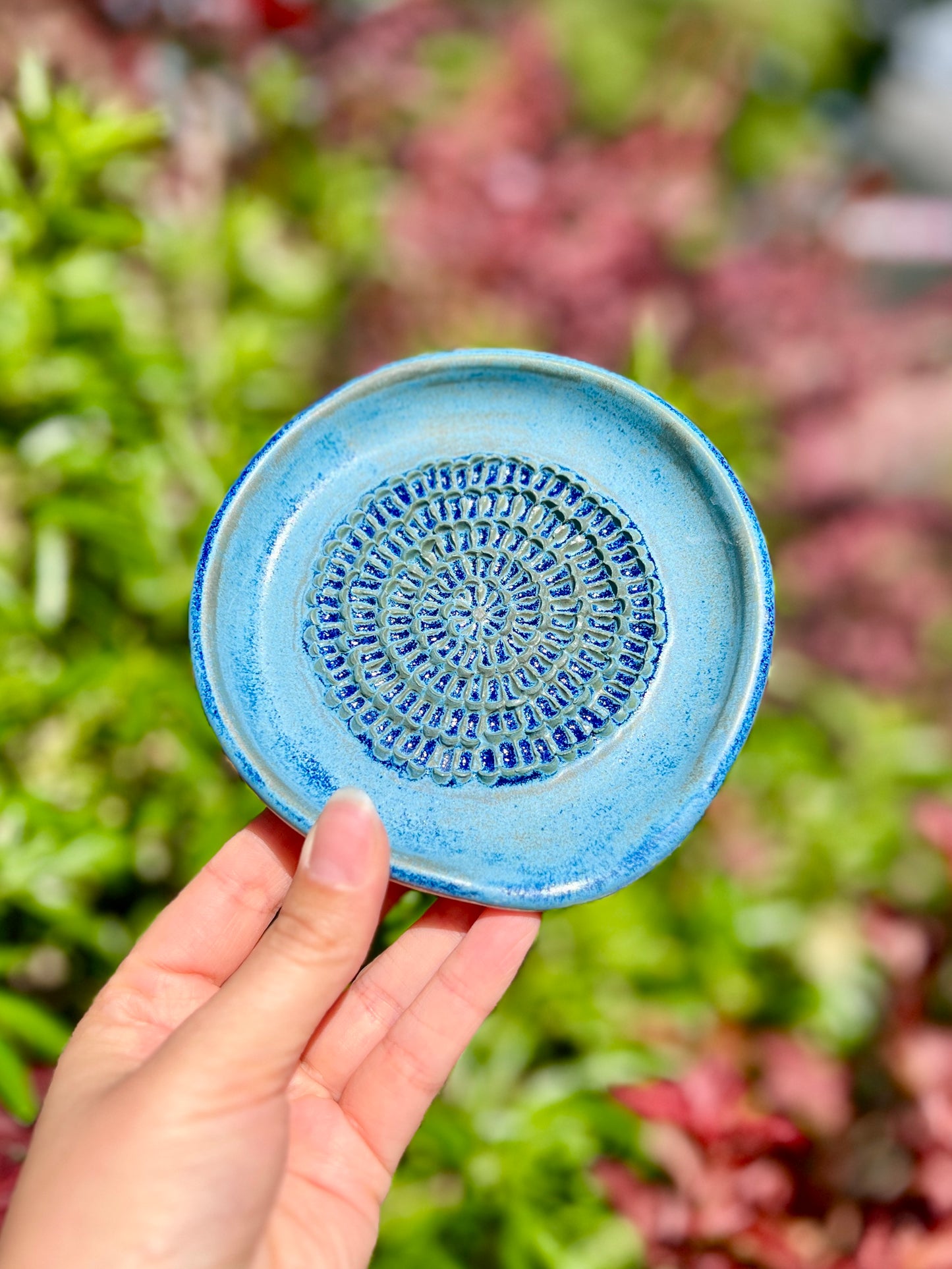 Patina Blue Garlic Grater Spoon Rest