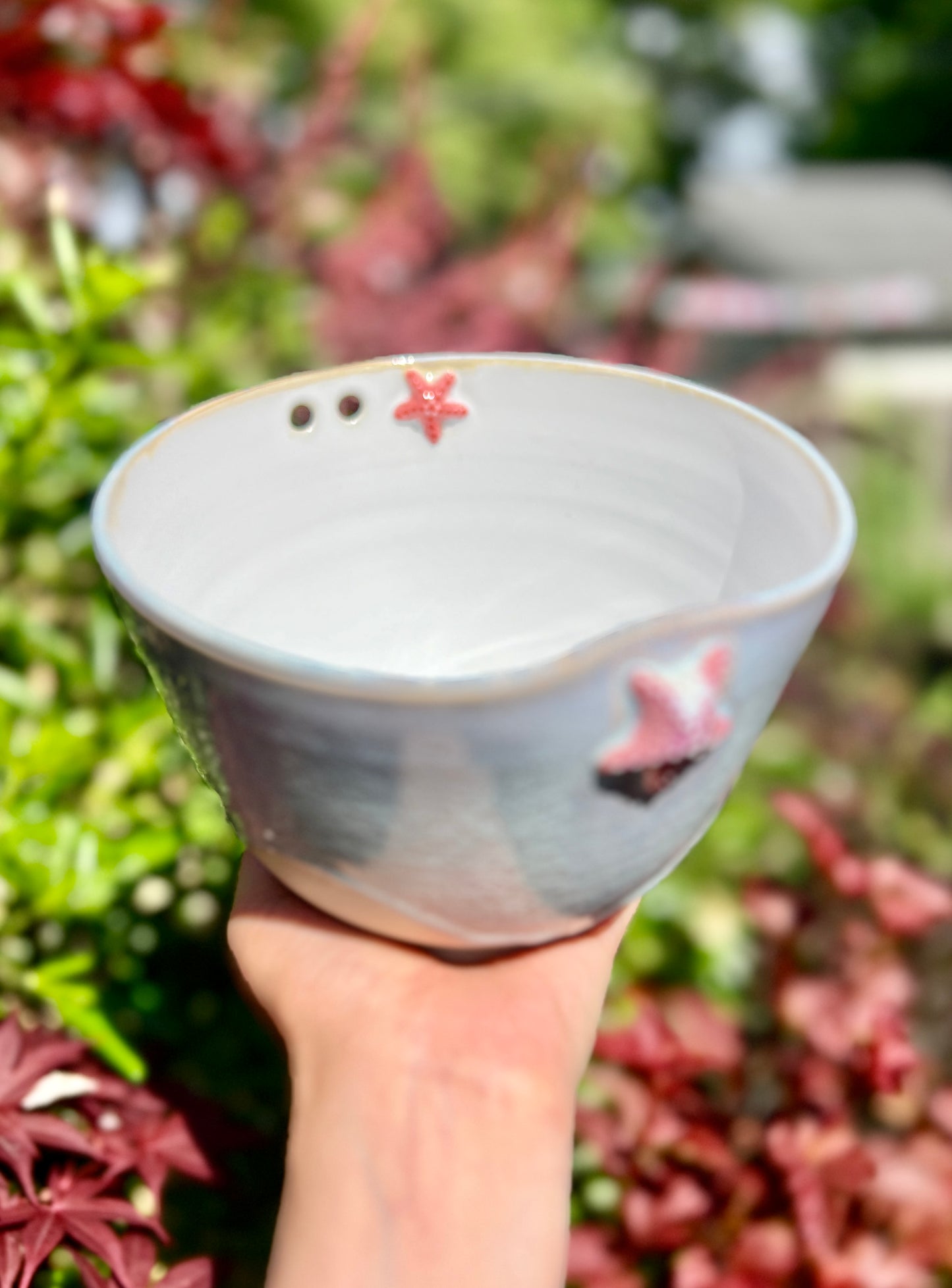 Star Fish Ramen Bowl with Chopstick Holder
