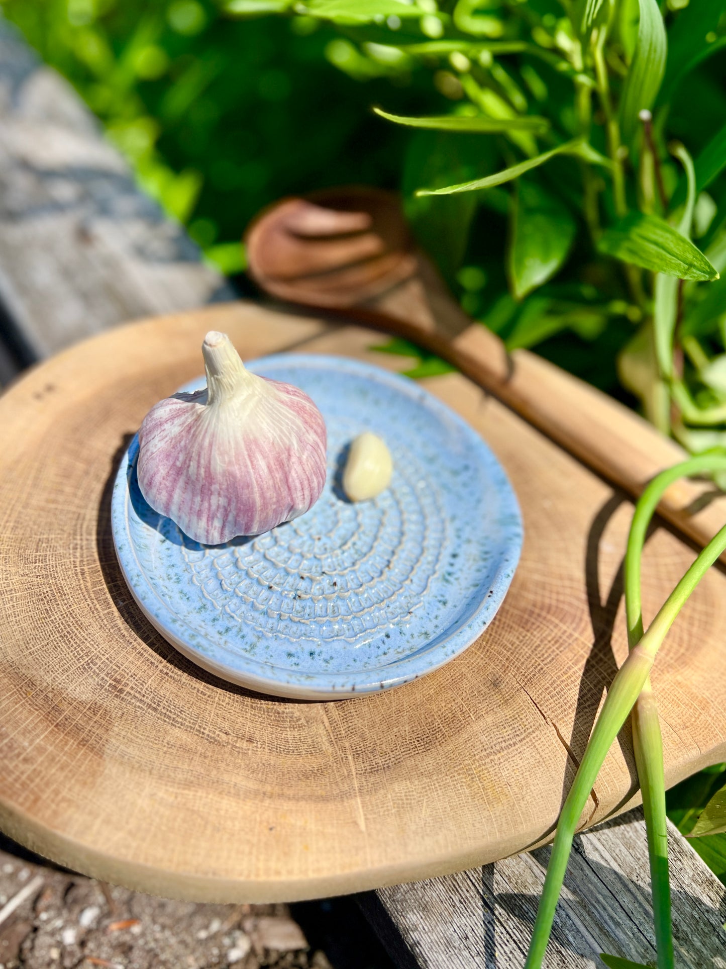 Ocean Speckle Garlic Grater Spoon Rest