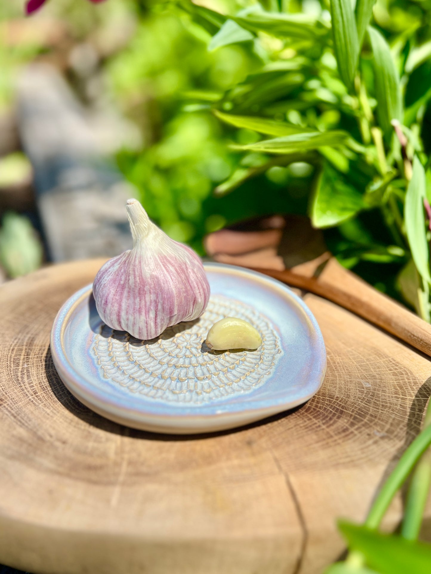 Moon Glow Garlic Grater Spoon Rest