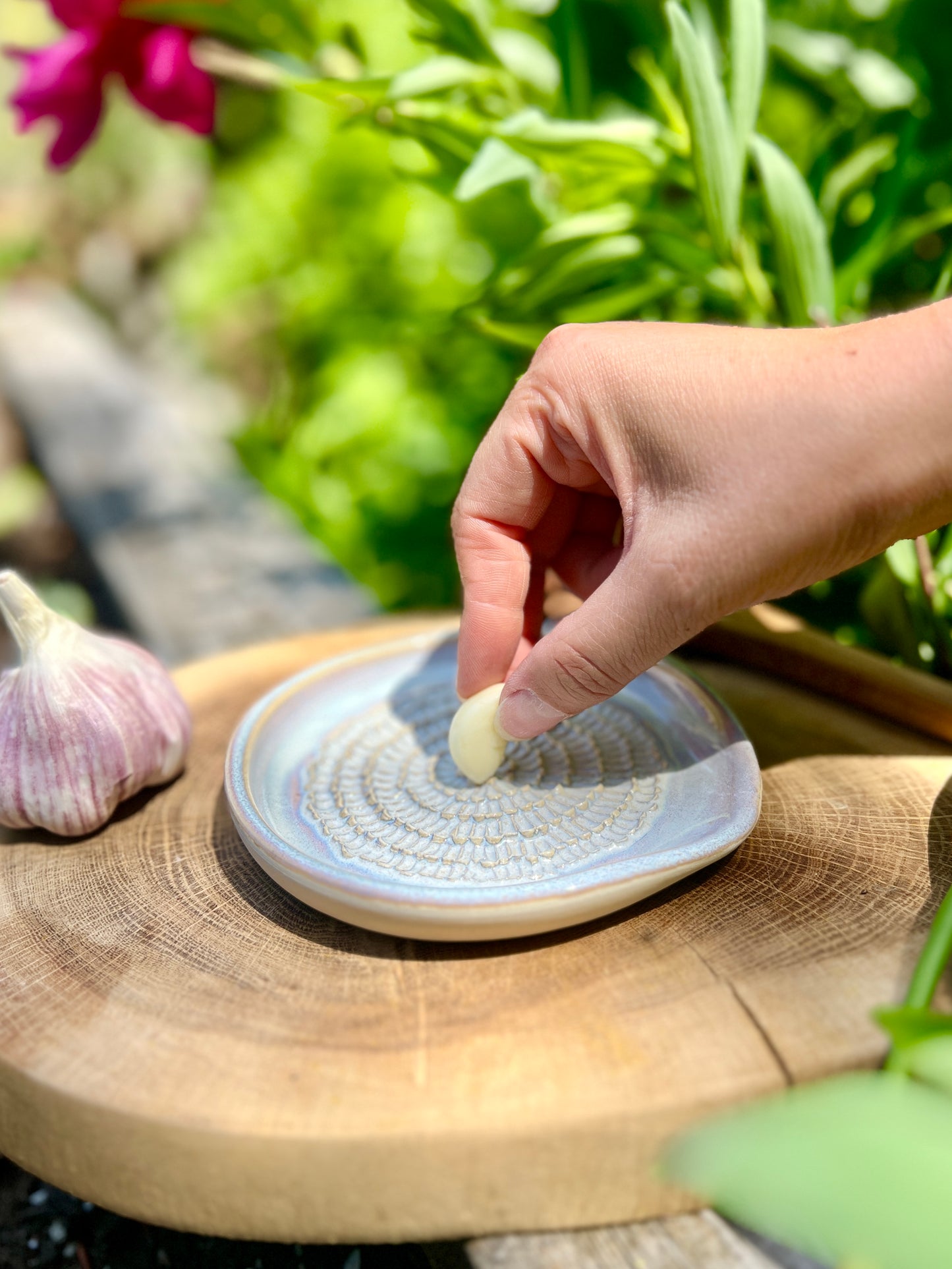 Moon Glow Garlic Grater Spoon Rest