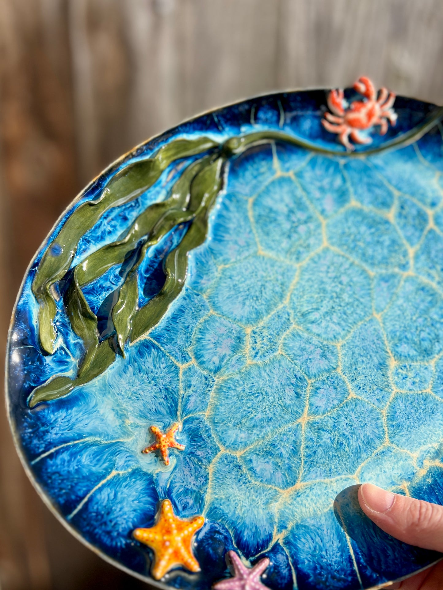 Mystic Tidepool Platter (12" L)