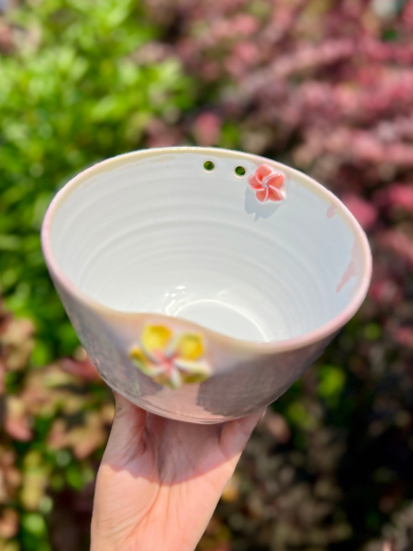 Plumeria Ramen Bowl (L2 Oopsie) with Chopstick Holder