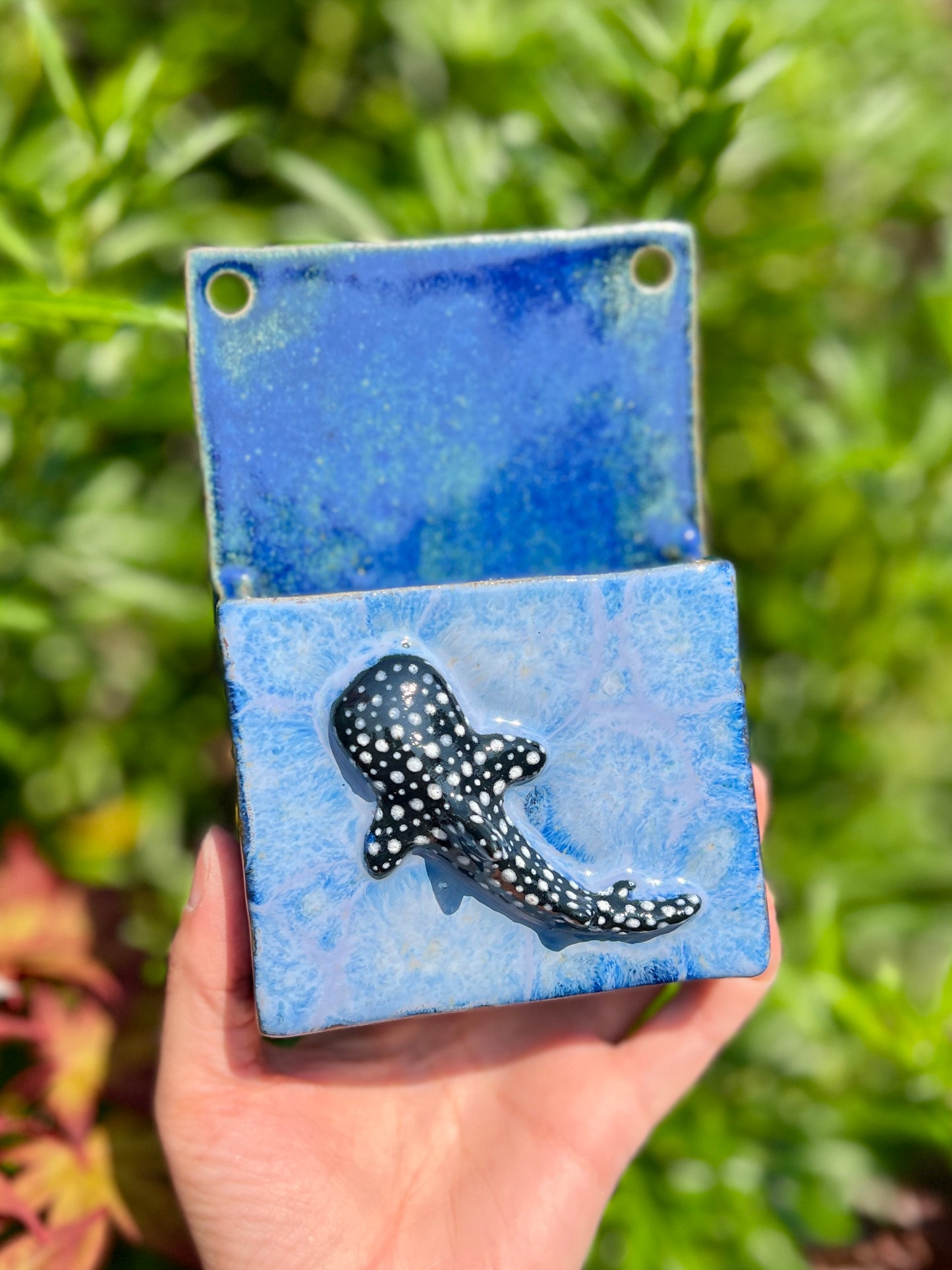 Whale Shark Phone Holder with Charging Port Hole