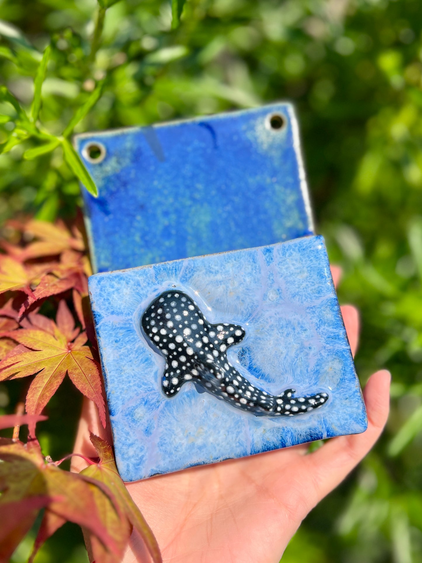 Whale Shark Phone Holder with Charging Port Hole