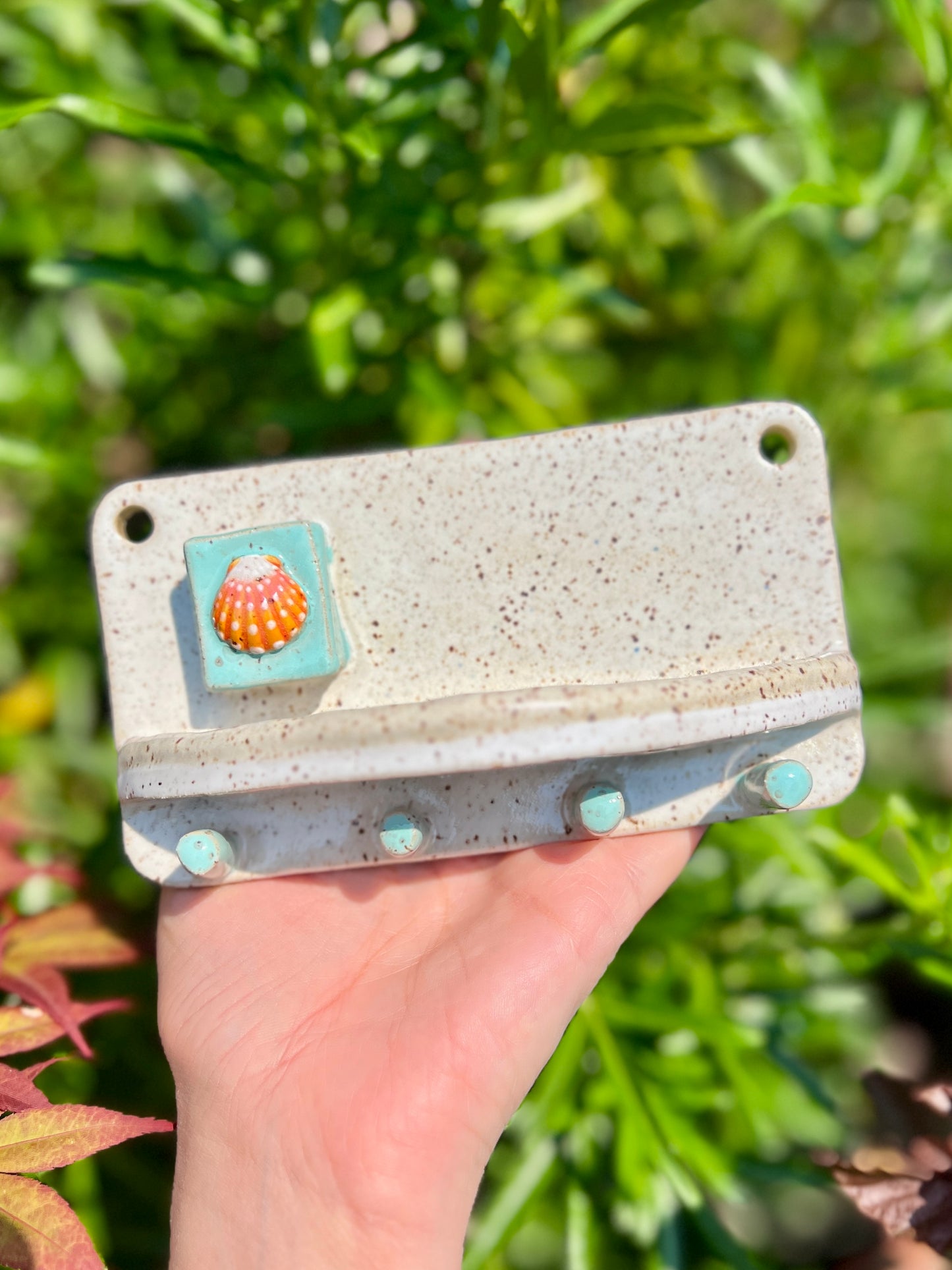 Sunrise Shell Wall Hanging Key Holder