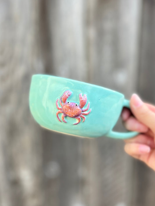 Purple Crab & Starfish Mug (14oz)