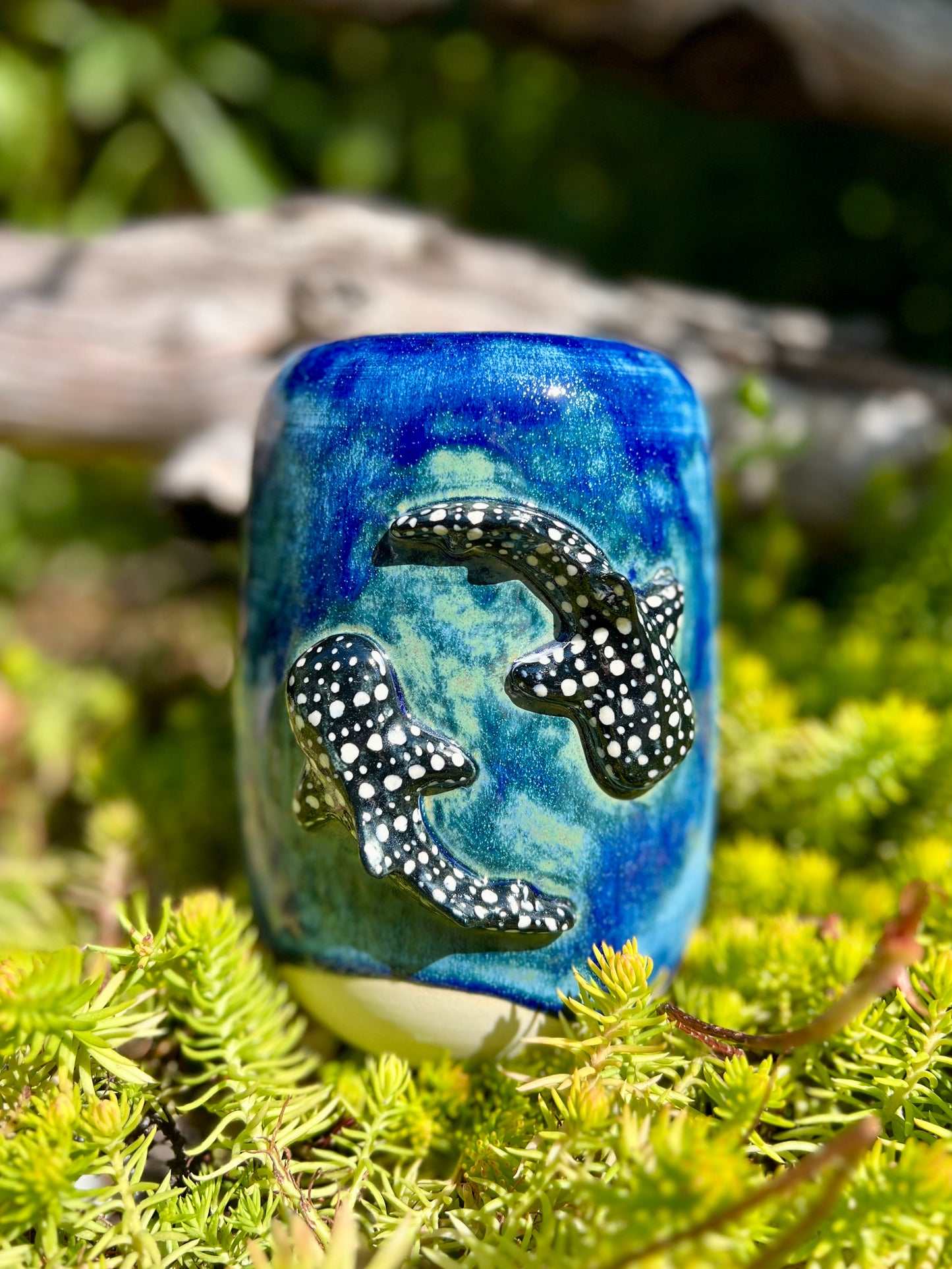 Double Whale Shark Vase (H 6")