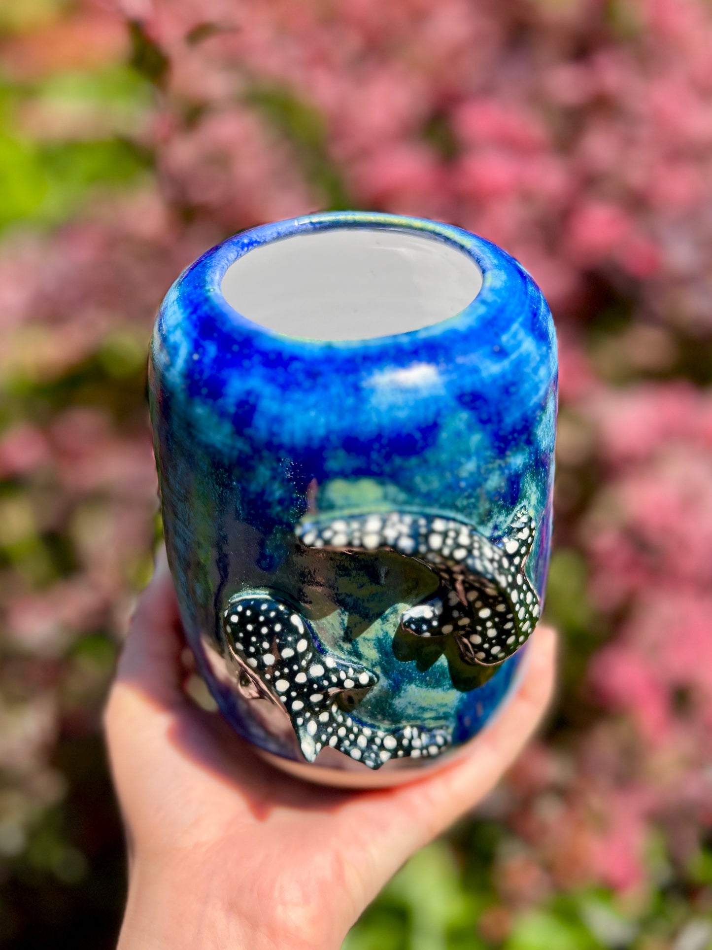 Double Whale Shark Vase (H 6")
