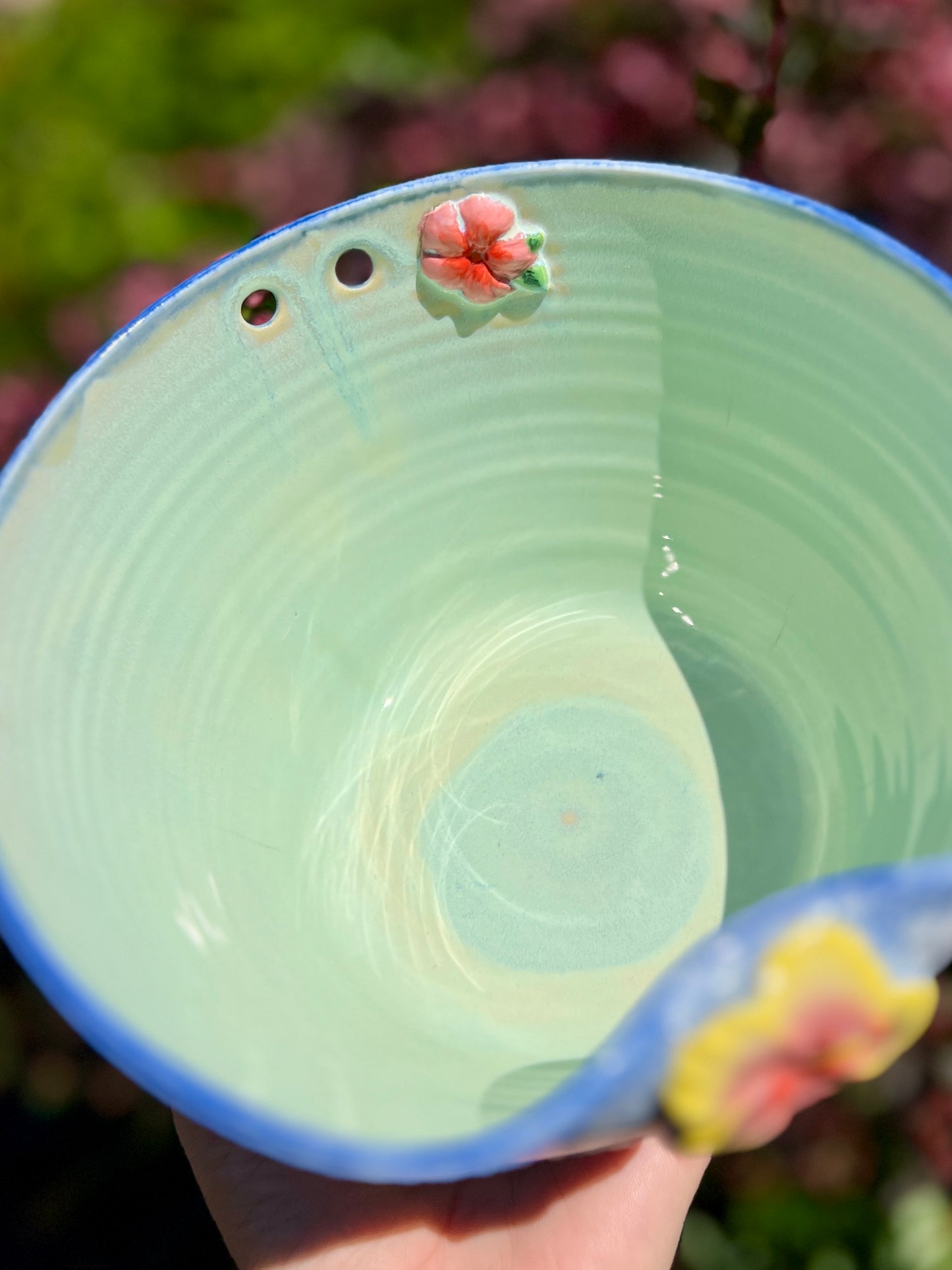 Hibiscus Ramen Bowl with Chopstick Holder