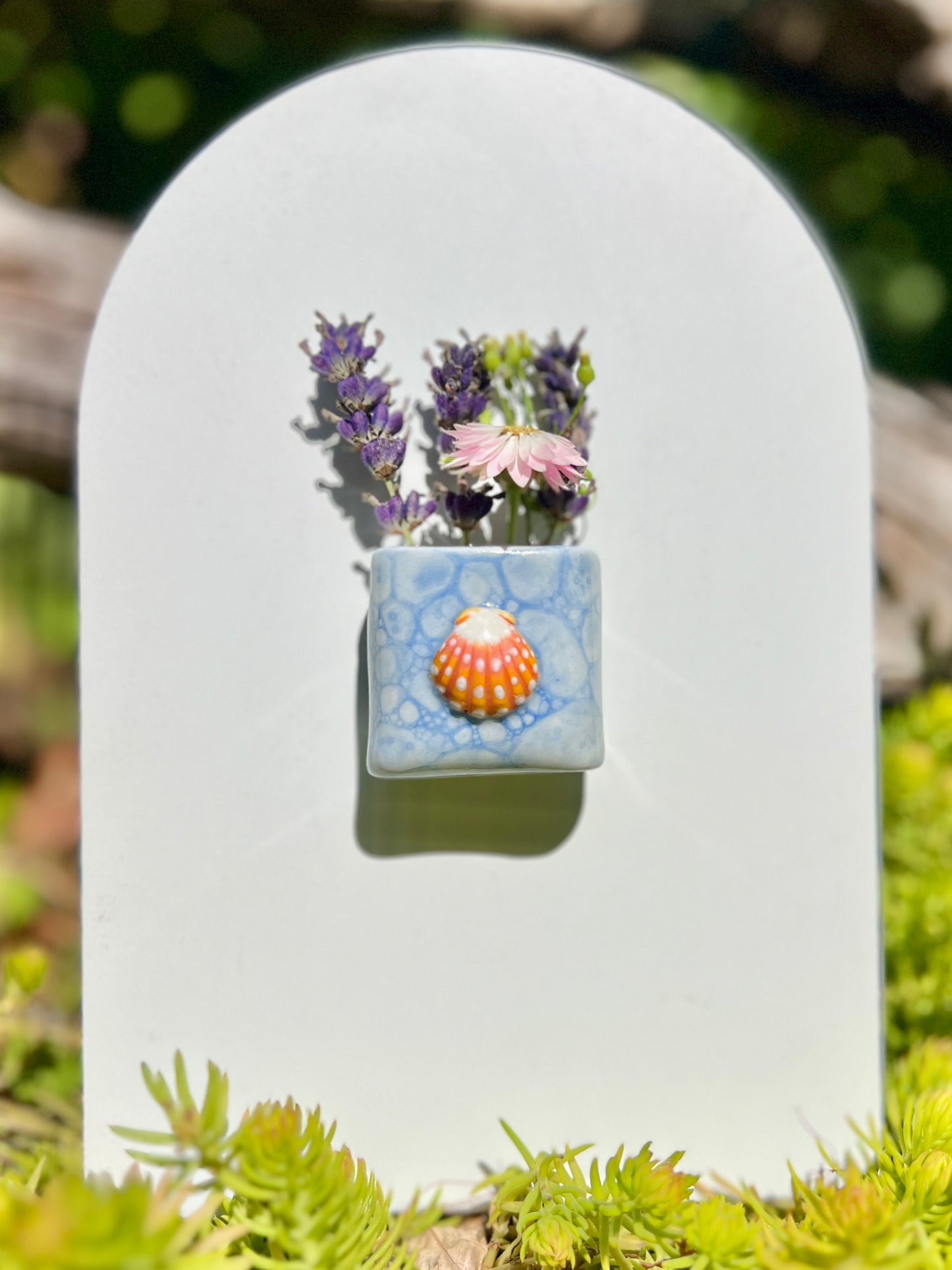 Sunrise Shell Vase Fridge Magnet