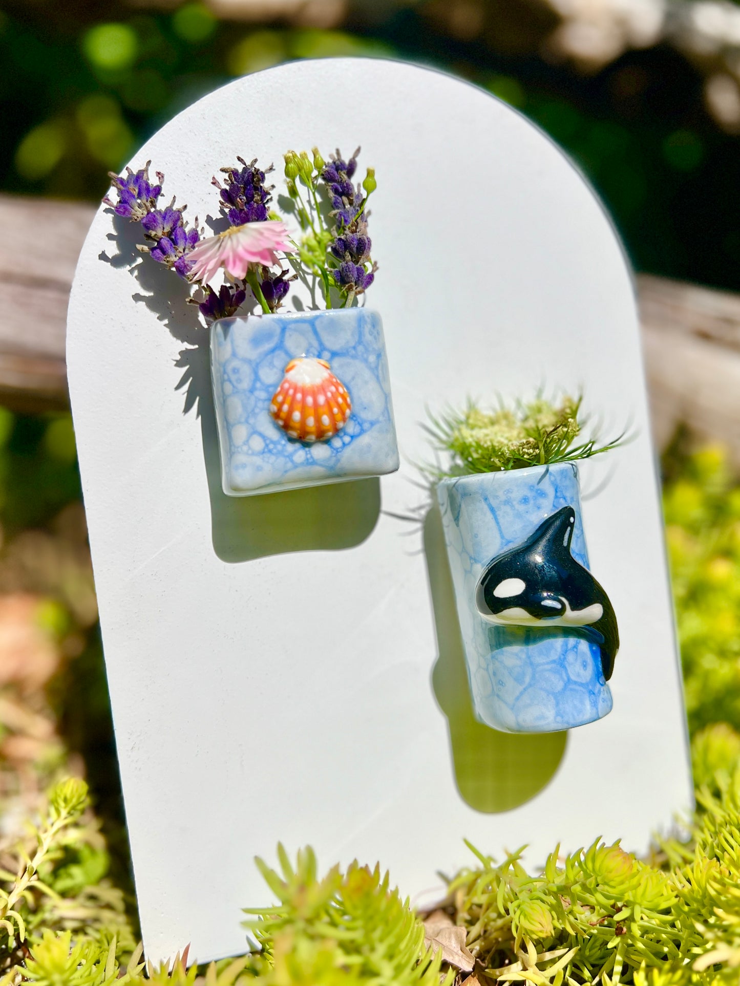 Sunrise Shell Vase Fridge Magnet