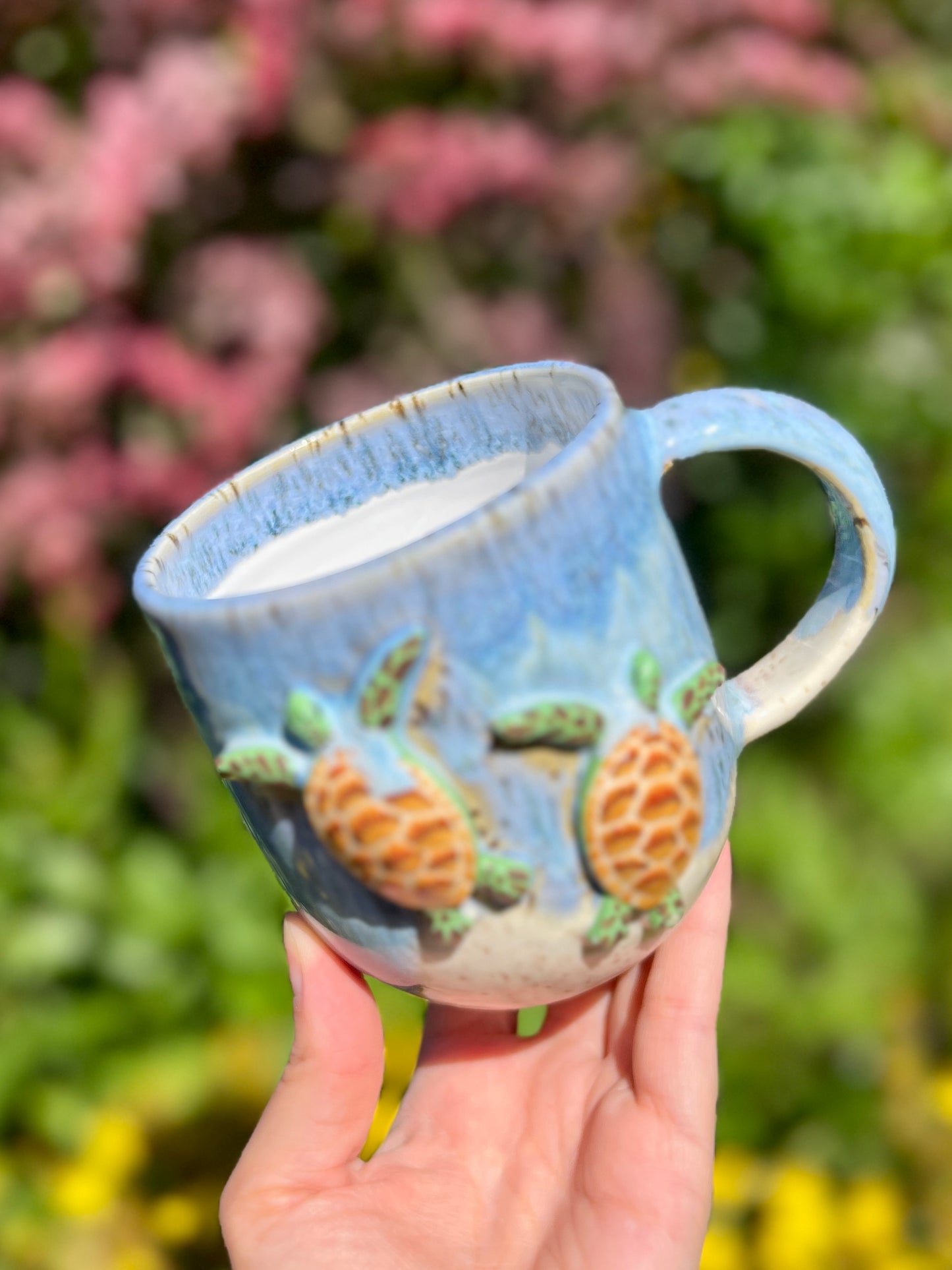 Swimming Double Honu Mug (16-18oz)