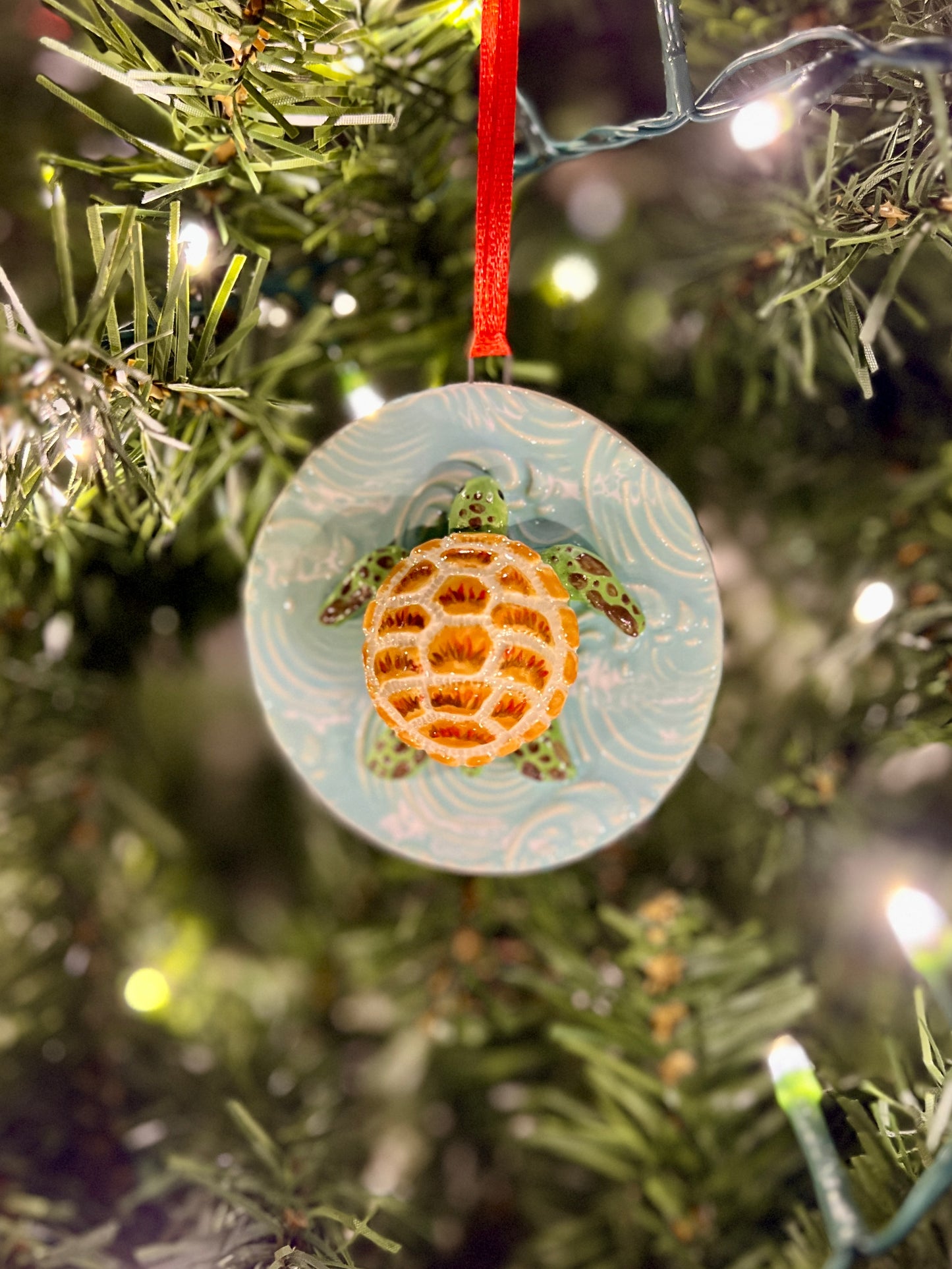 Honu Wave Ornament (3.25")