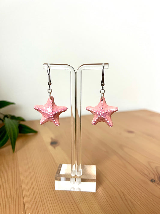 Large Starfish Earrings - Stainless Steel