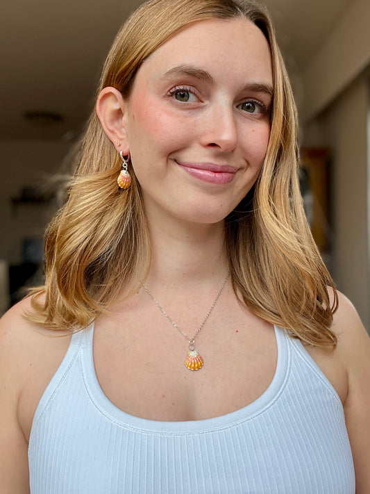 Sunrise Shell Necklace - Stainless Steel