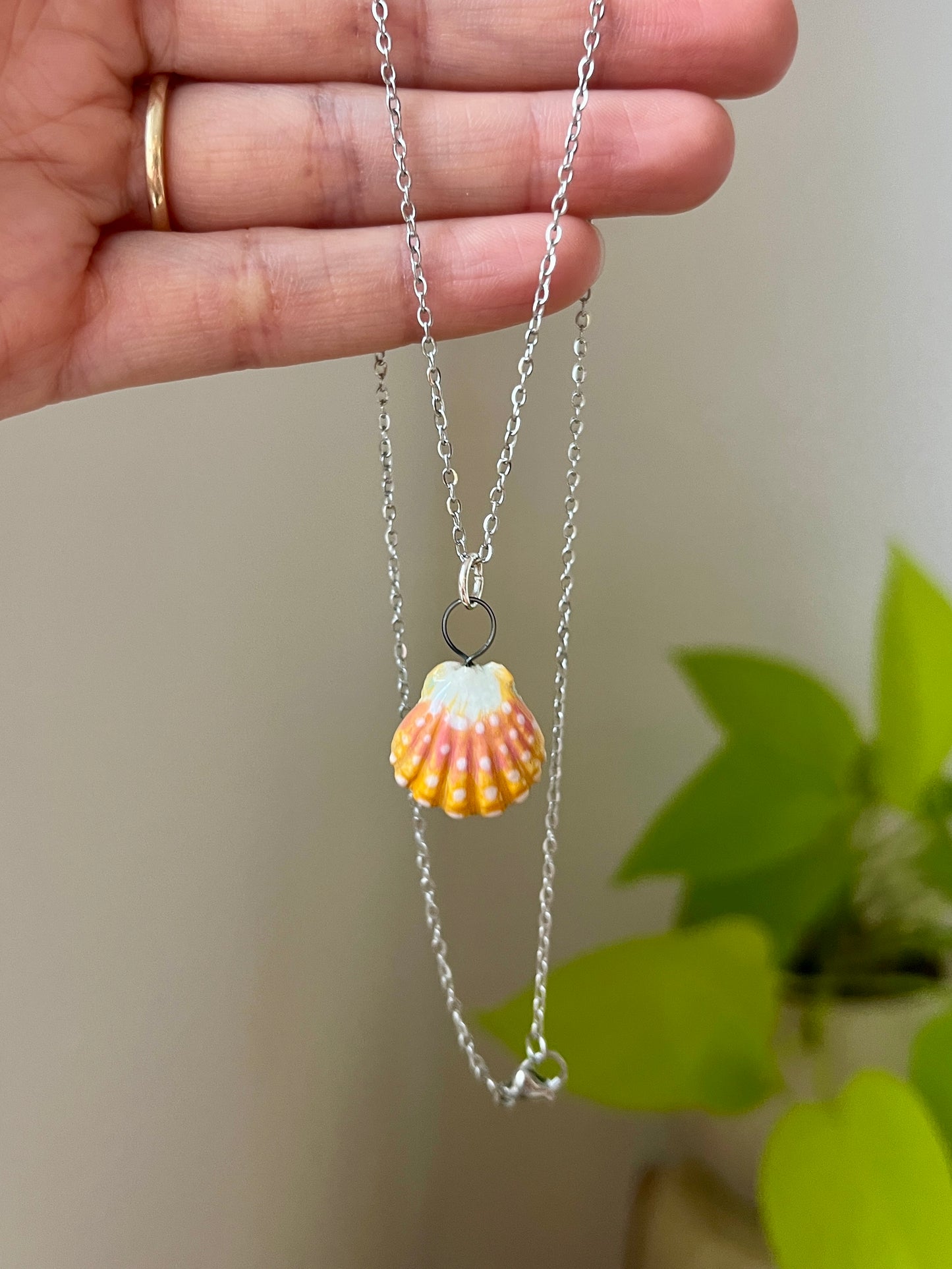 Sunrise Shell Necklace - Stainless Steel